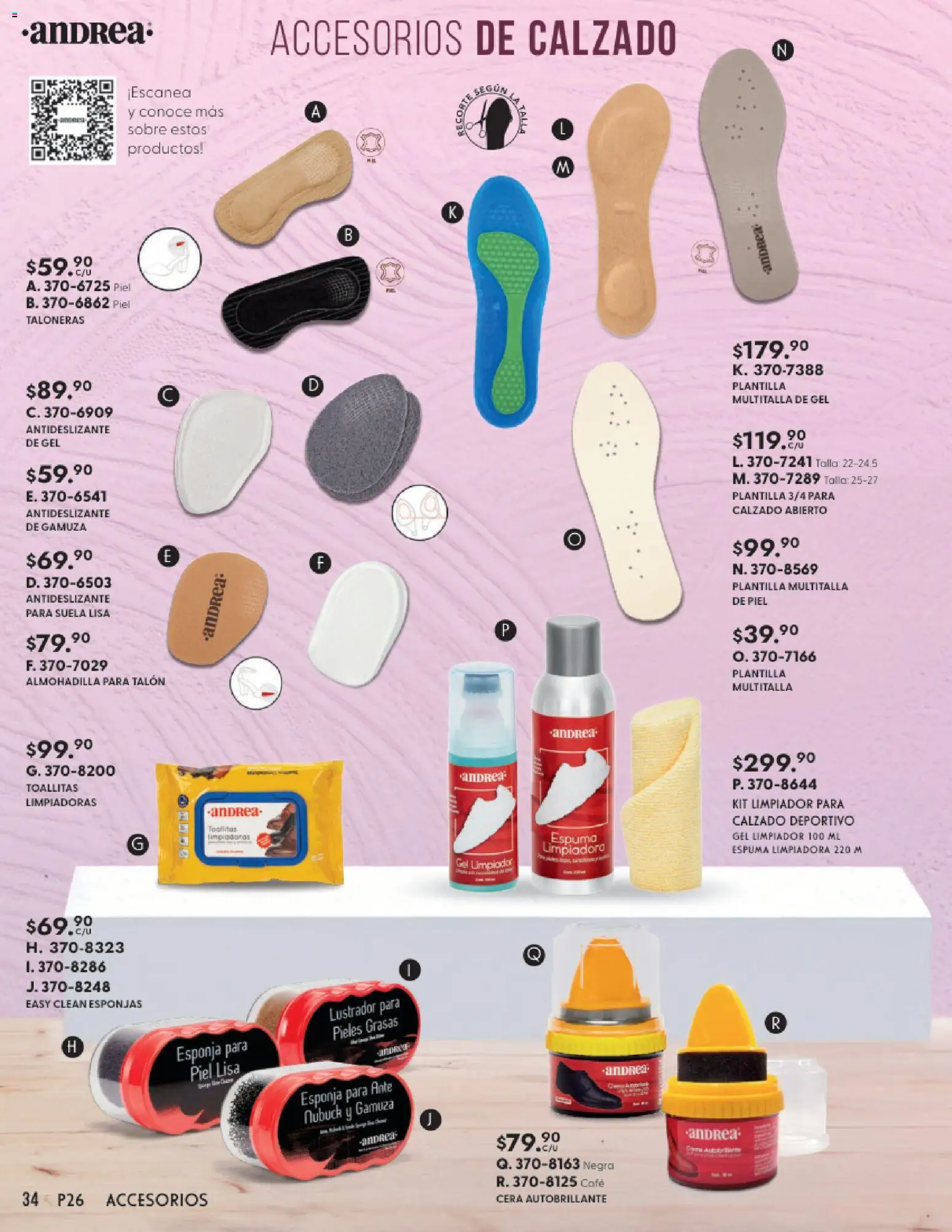 Nuevas ofertas de Andrea válidas en toda la República Mexicana desde el 25.01.2026. ¡Encuentra las mejores ofertas en Andrea catálogo Primavera! | Página: 34 | Productos: Esponja, Gamuza, Lustrador, Sobre