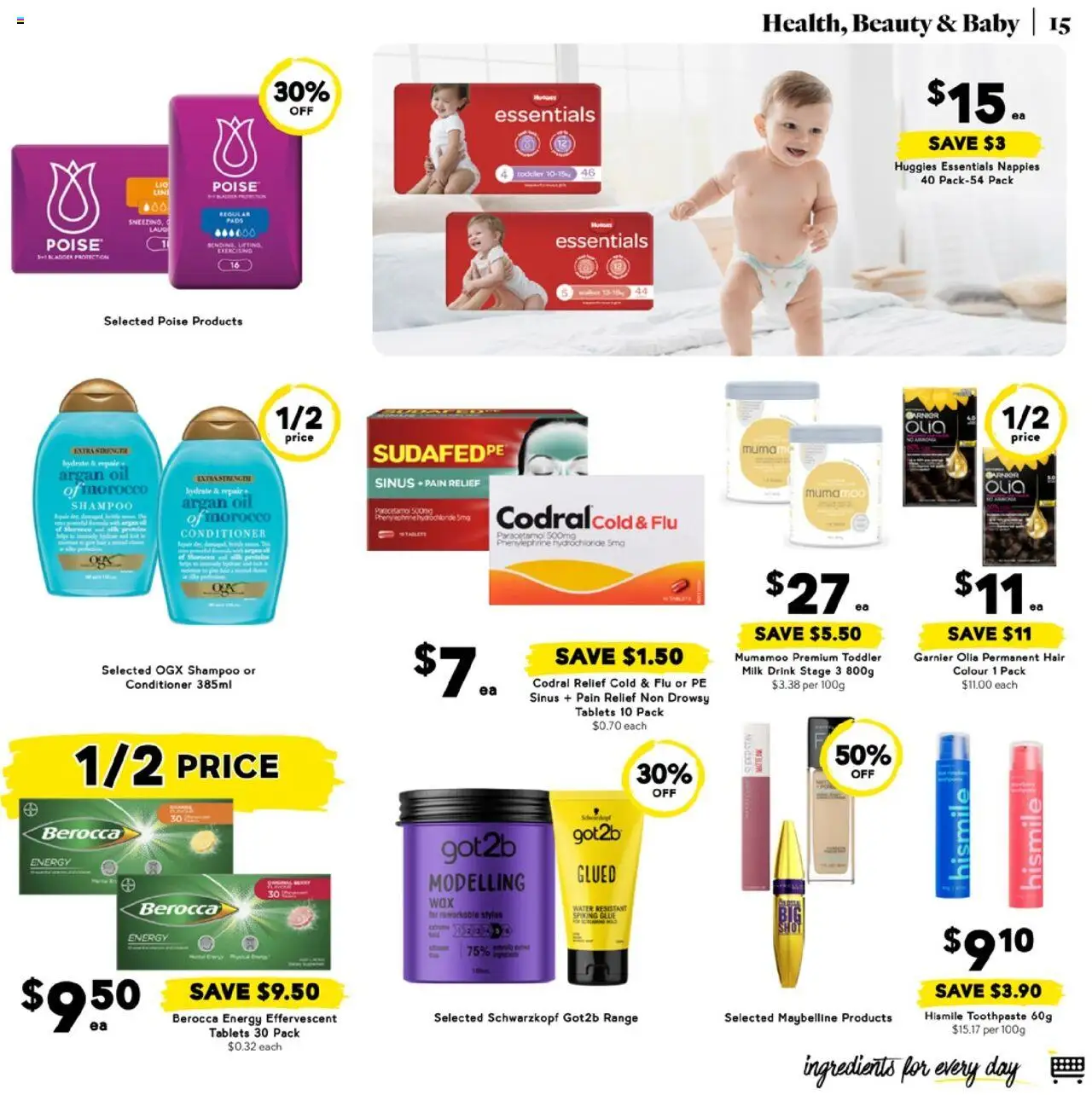 Drakes catalogue - valid from 18.06.2025 | Page: 15 | Products: Shampoo, Toothpaste, Water, Tablets