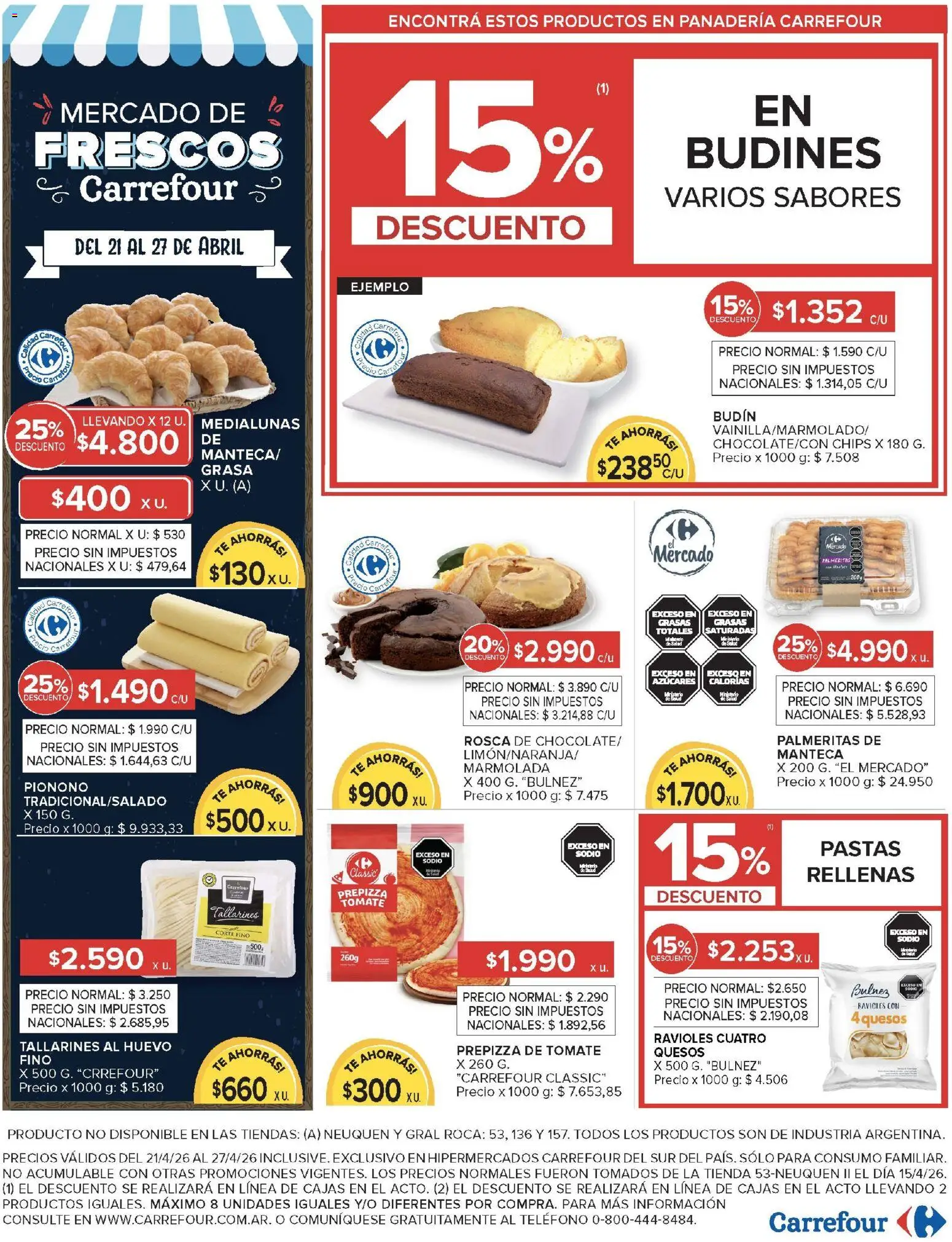 Carrefour -Carrefour Hiper │ válido desde el 21.04.2026 | Página: 5 | Productos: Panadería, Tomate, Huevo, Manteca