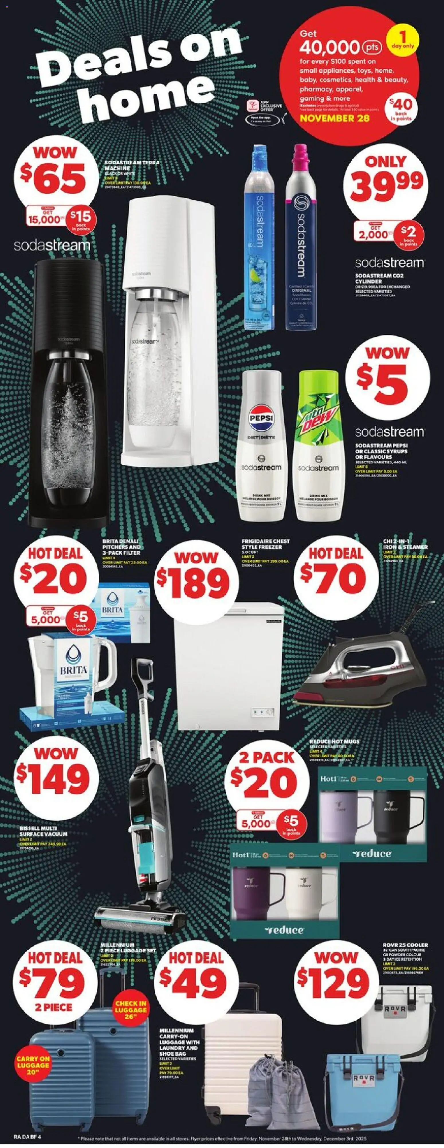 Atlantic Superstore flyer valid from 27.11.2025 | Page: 4 | Products: Luggage, Bag, Iron, Powder