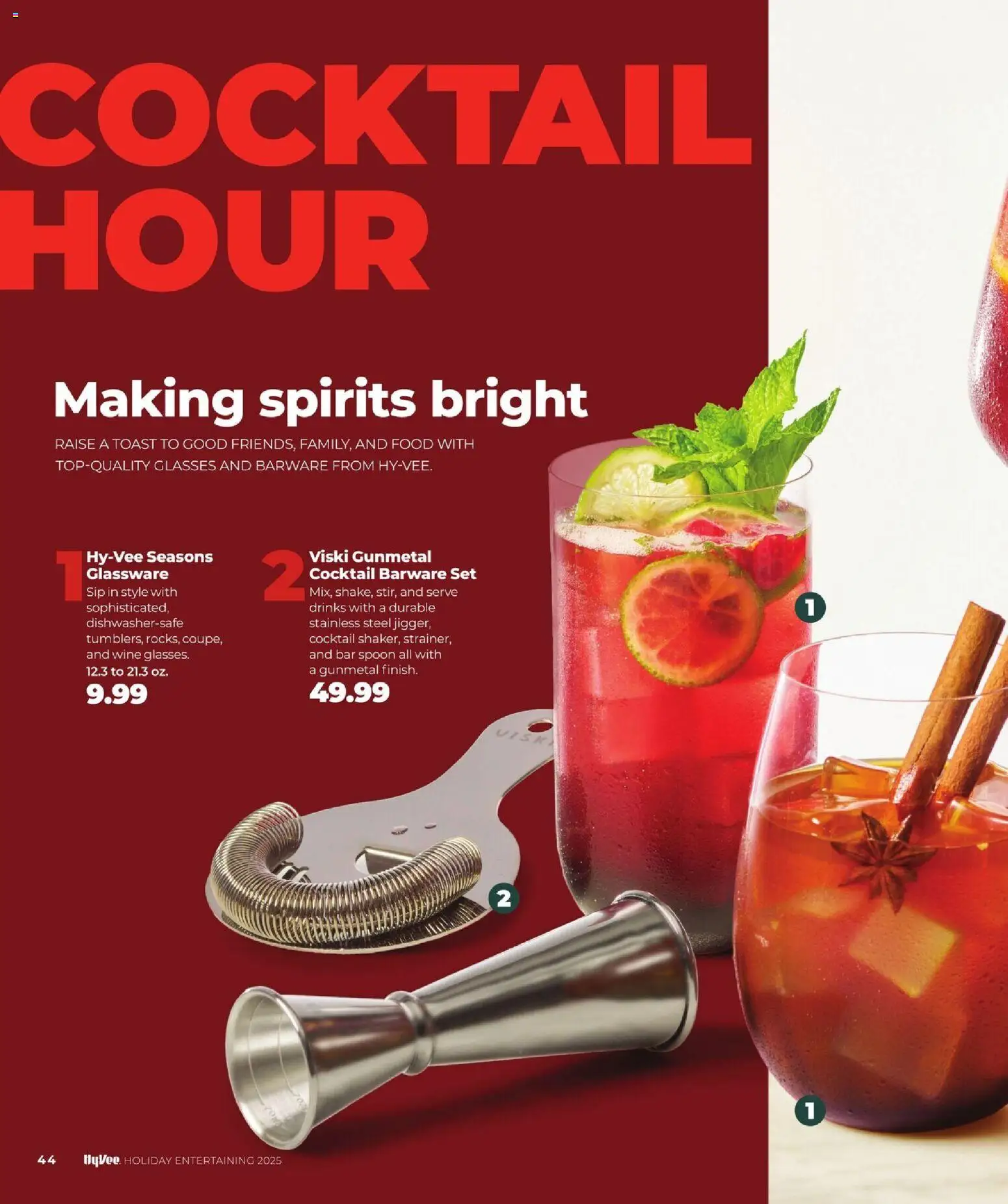 HyVee Holiday Entertaining - valid from 10.11.2025 | Page: 46 | Products: Wine, Glasses