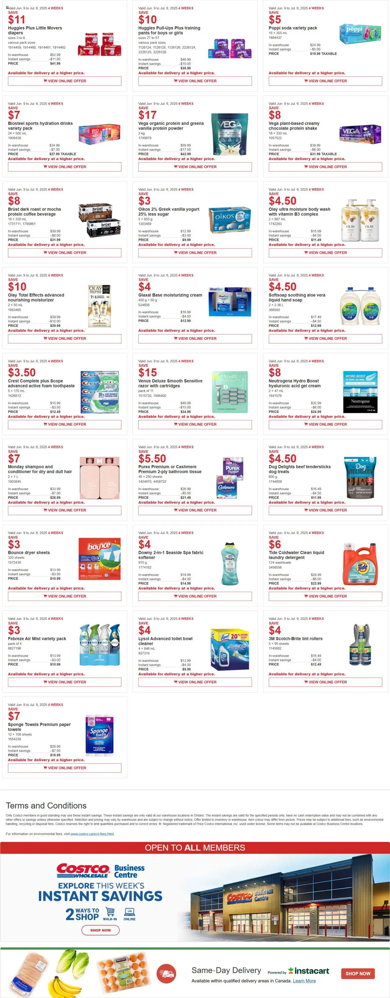 Costco flyer valid from 09.06.2025 | Page: 4 | Products: Beef, Dryer, Yogurt, Chocolate