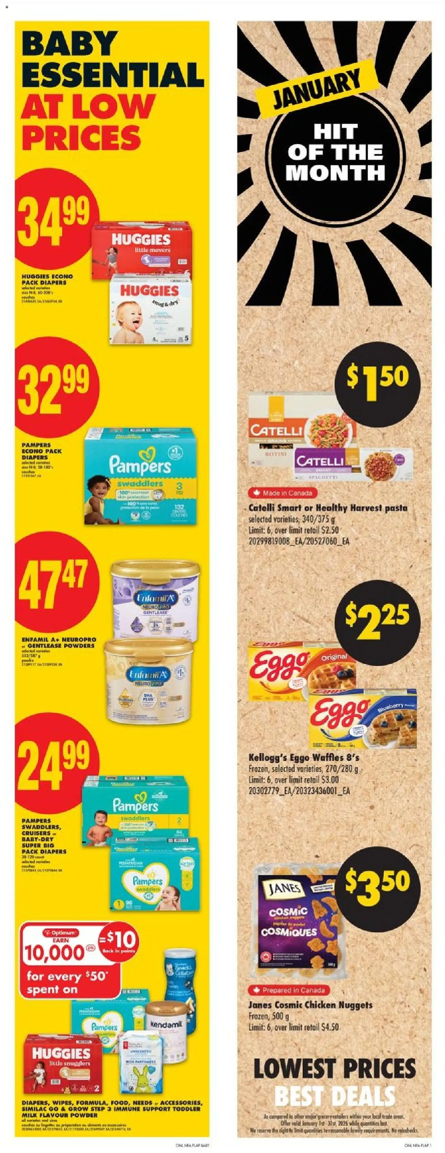 No Frills flyer valid from 15.01.2026 | Page: 9 | Products: Pasta, Powder, Milk, Chicken