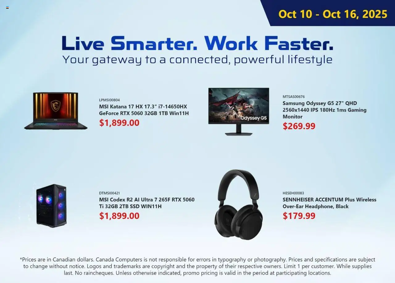 Canada Computers flyer valid from 10.10.2025 | Page: 1 | Products: Monitor