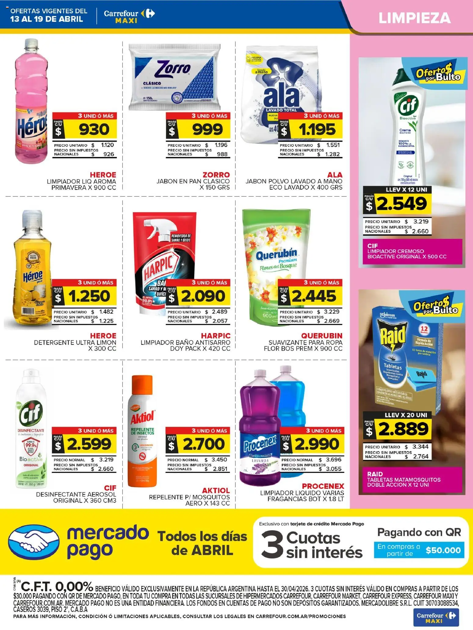 Carrefour Maxi catálogo │ válido desde el 13.04.2026 | Página: 5 | Productos: Polvo, Limón, Pan, Limpiador