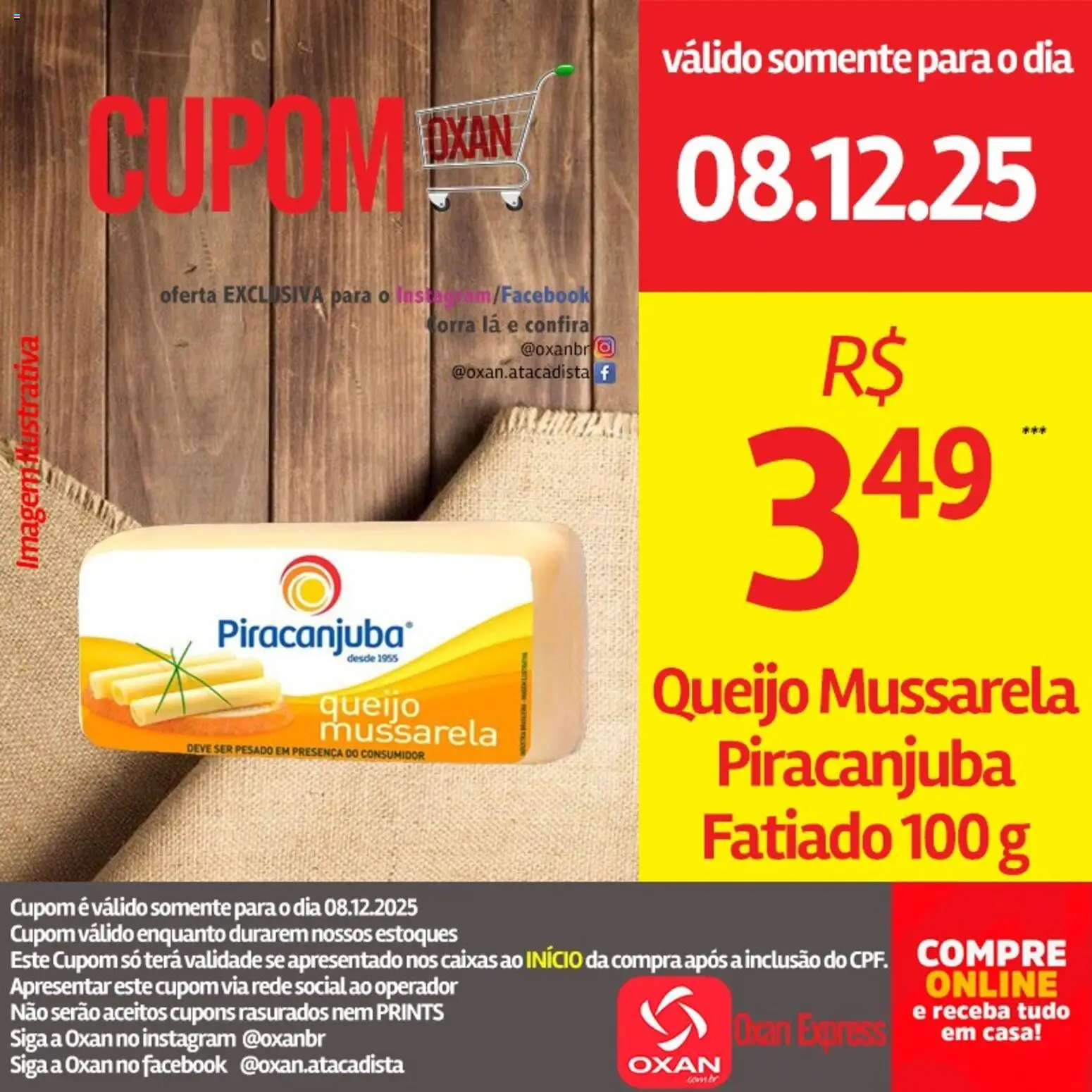 Oxan Atacadista Folheto - válido de 08.12.2025 | Página: 2 | Produtos: Queijo, Mussarela