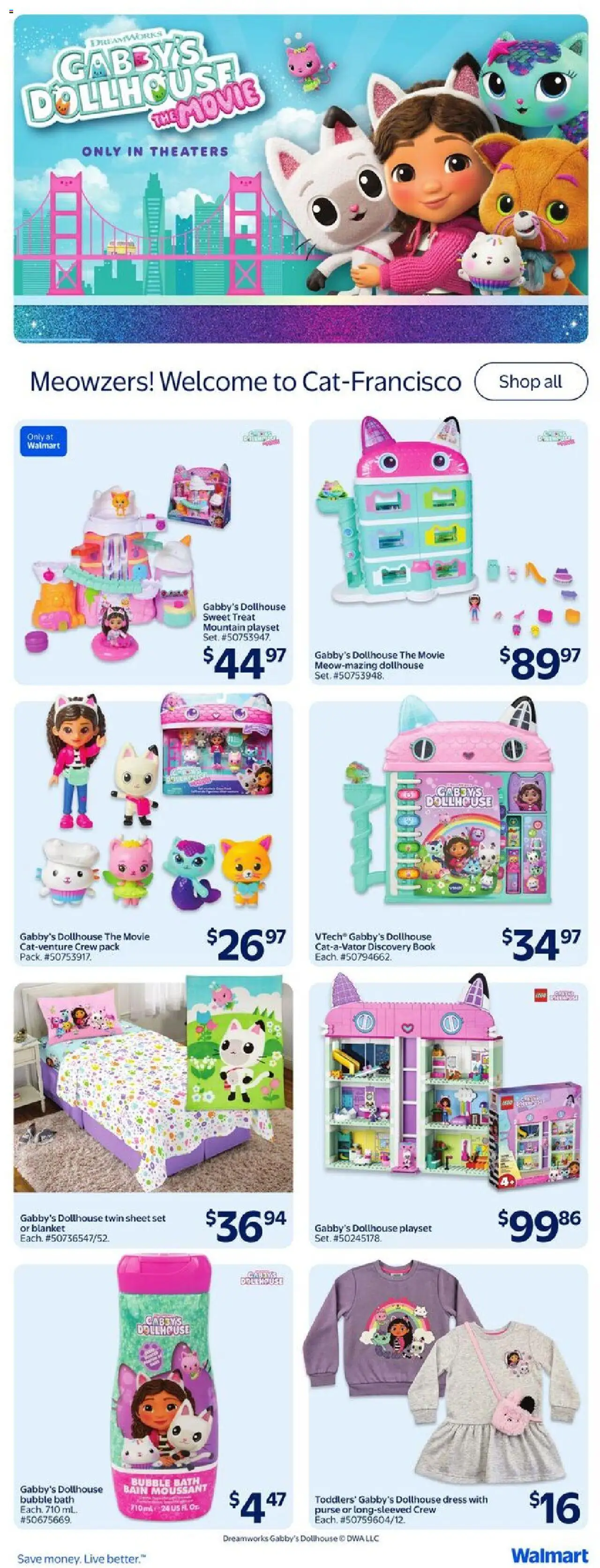 Walmart flyer valid from 25.09.2025 | Page: 24 | Products: Dress, Purse, Bubble bath, Bath