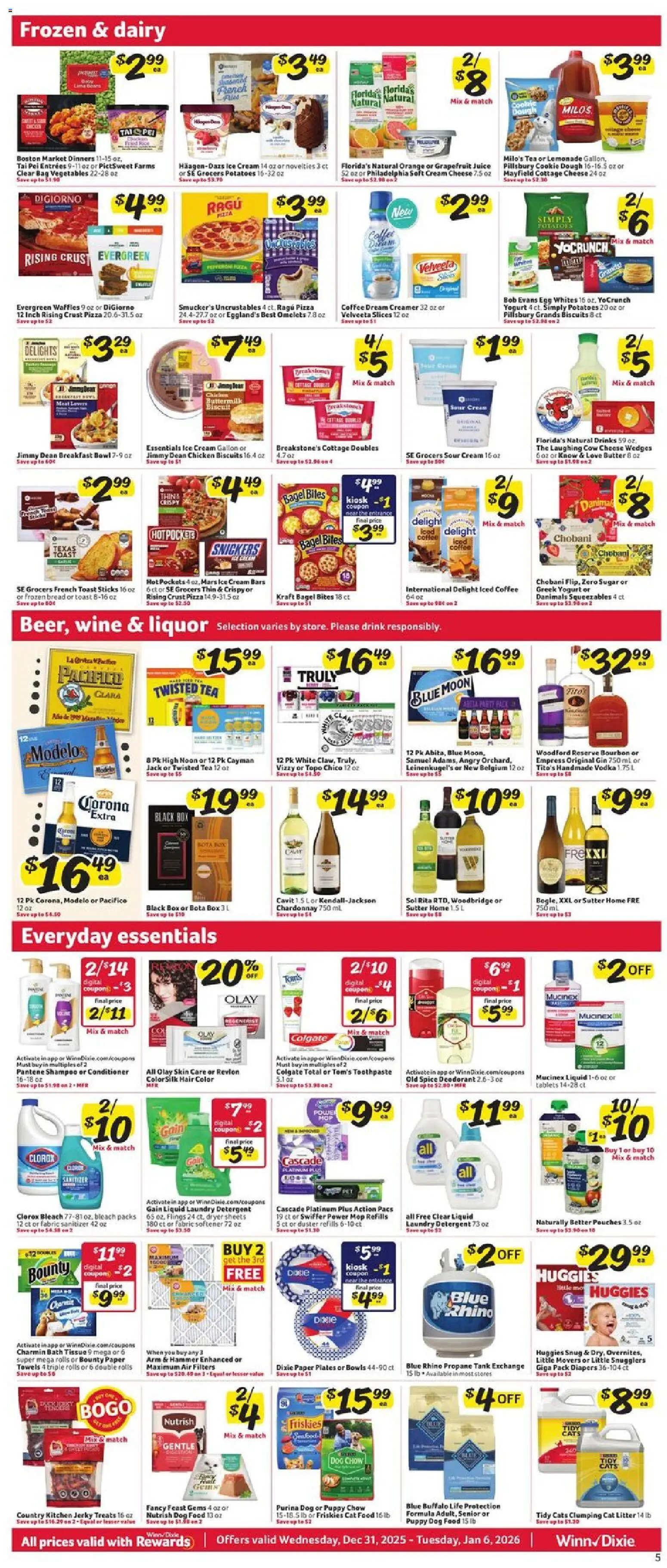 Winn Dixie Weekly Circular - LA - valid from 31.12.2025 | Page: 5 | Products: Cat Food, Shampoo, Hammer, Gin