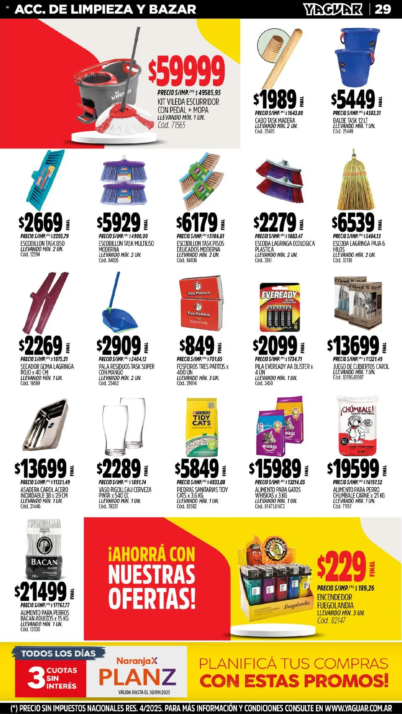 Yaguar - Misiones │ válido desde el 08.09.2025 | Página: 31 | Productos: Pila, Mopa, Asadera, Pala
