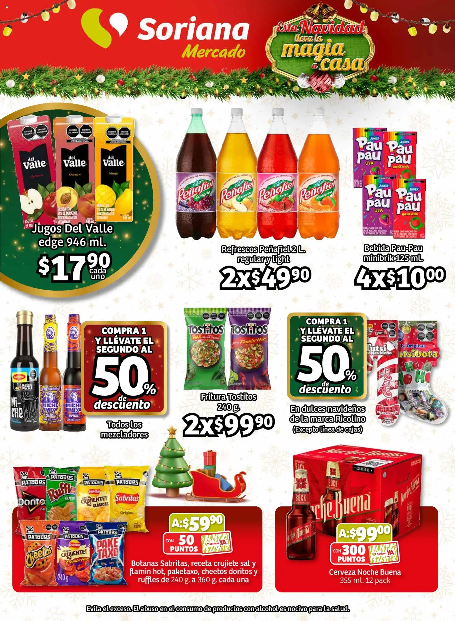 Nuevas ofertas de Soriana válidas en toda la República Mexicana desde el 27.11.2025. ¡Encuentra las mejores ofertas en Soriana - Pesito Valedor Mercado: Nay, Sin, Son! | Página: 11 | Productos: Durazno, Leche, Cerveza, Dulces