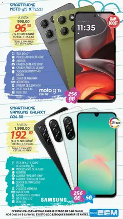 Lojas Cem - Ofertas atuais - Pré-Visualização do folheto da loja Lojas Cem, válido de 01.10.2025 | Página: 3 | Produtos: Memória ram, Processador, Bateria, Smartphone