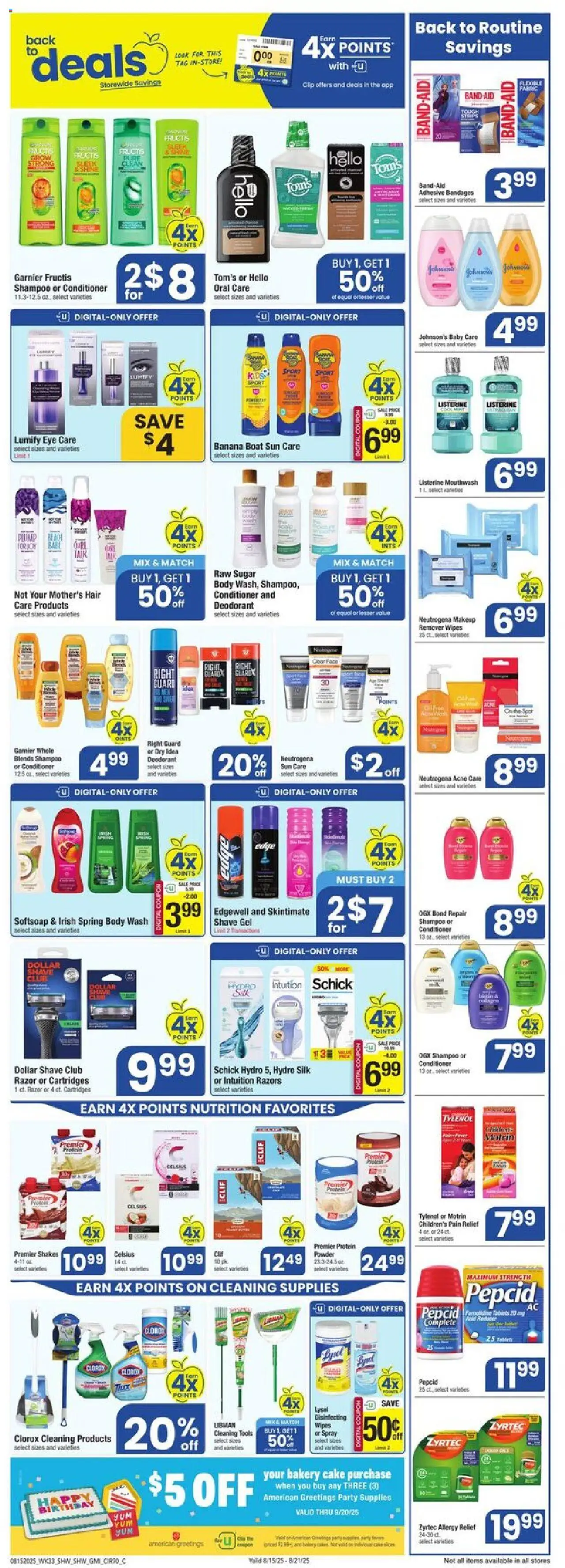 Shaw's Weekly Ad - VT - valid from 15.08.2025 | Page: 5 | Products: Clip, Makeup Remover, Mouthwash, Body Wash