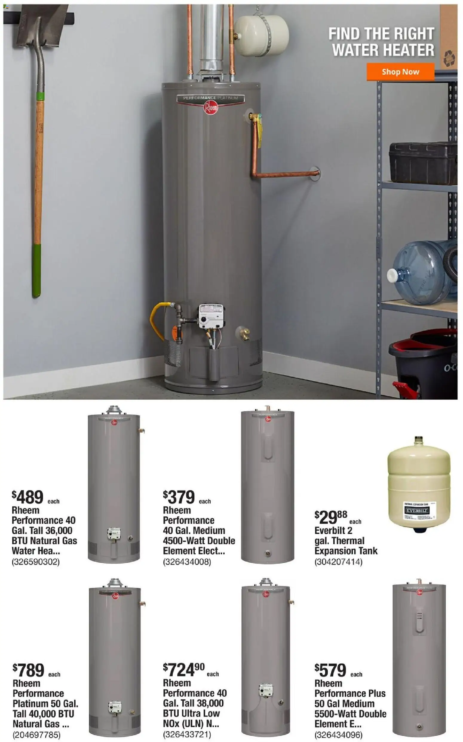 Home Depot Weekly Ad - IL - valid from 04.12.2025 | Page: 7 | Products: Water, Water Heater