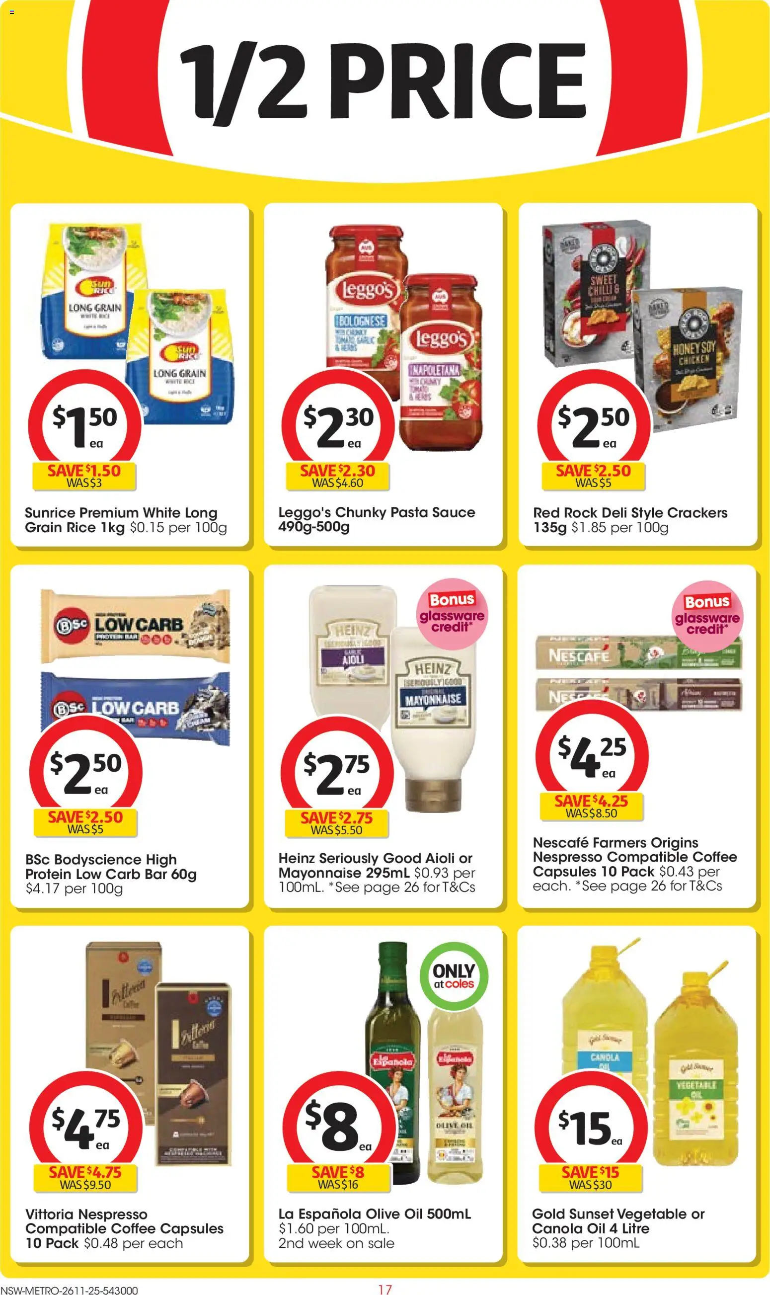 Coles catalogue - valid from 26.11.2025 | Page: 17 | Products: Pasta, Olive oil, Mayonnaise, Sauce