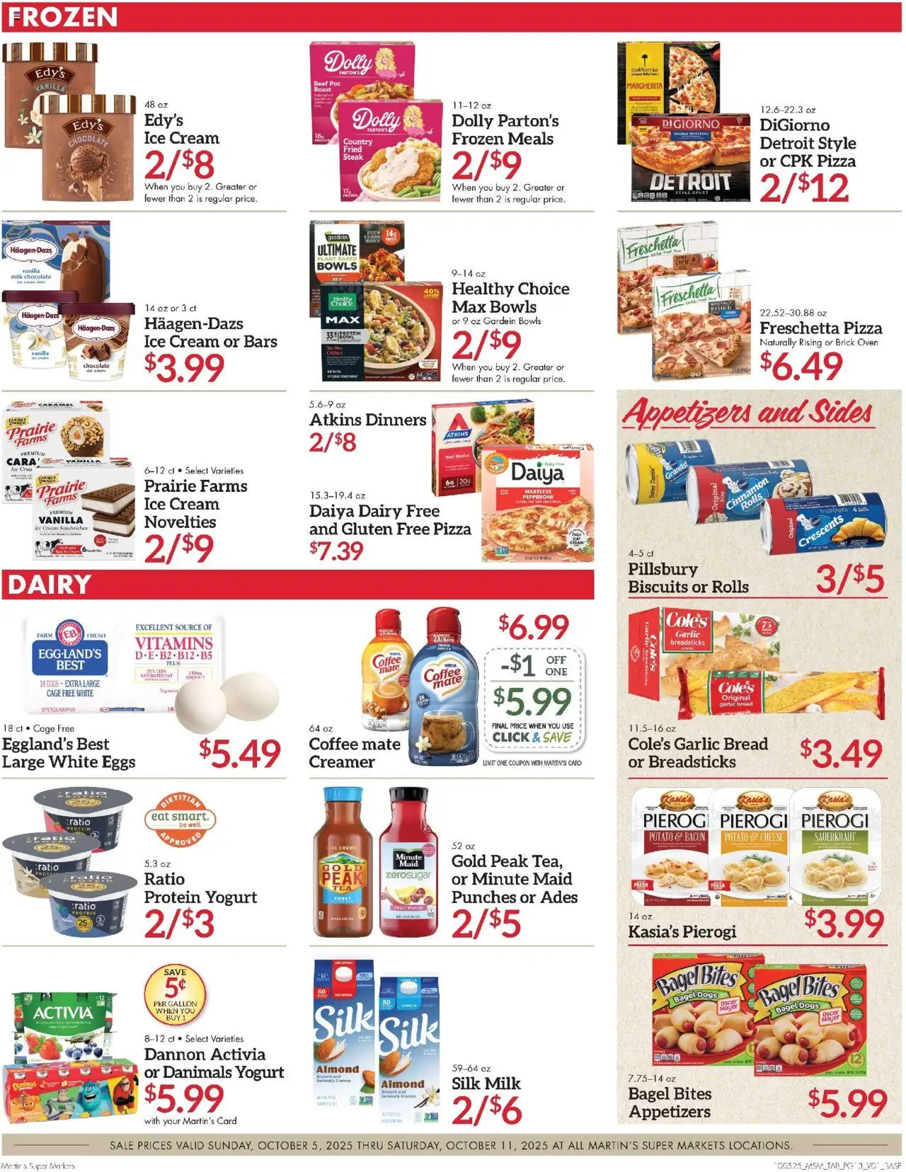 Martin’s Weekly Ad - valid from 05.10.2025 | Page: 14 | Products: Butter, Yogurt, Pizza, Cream