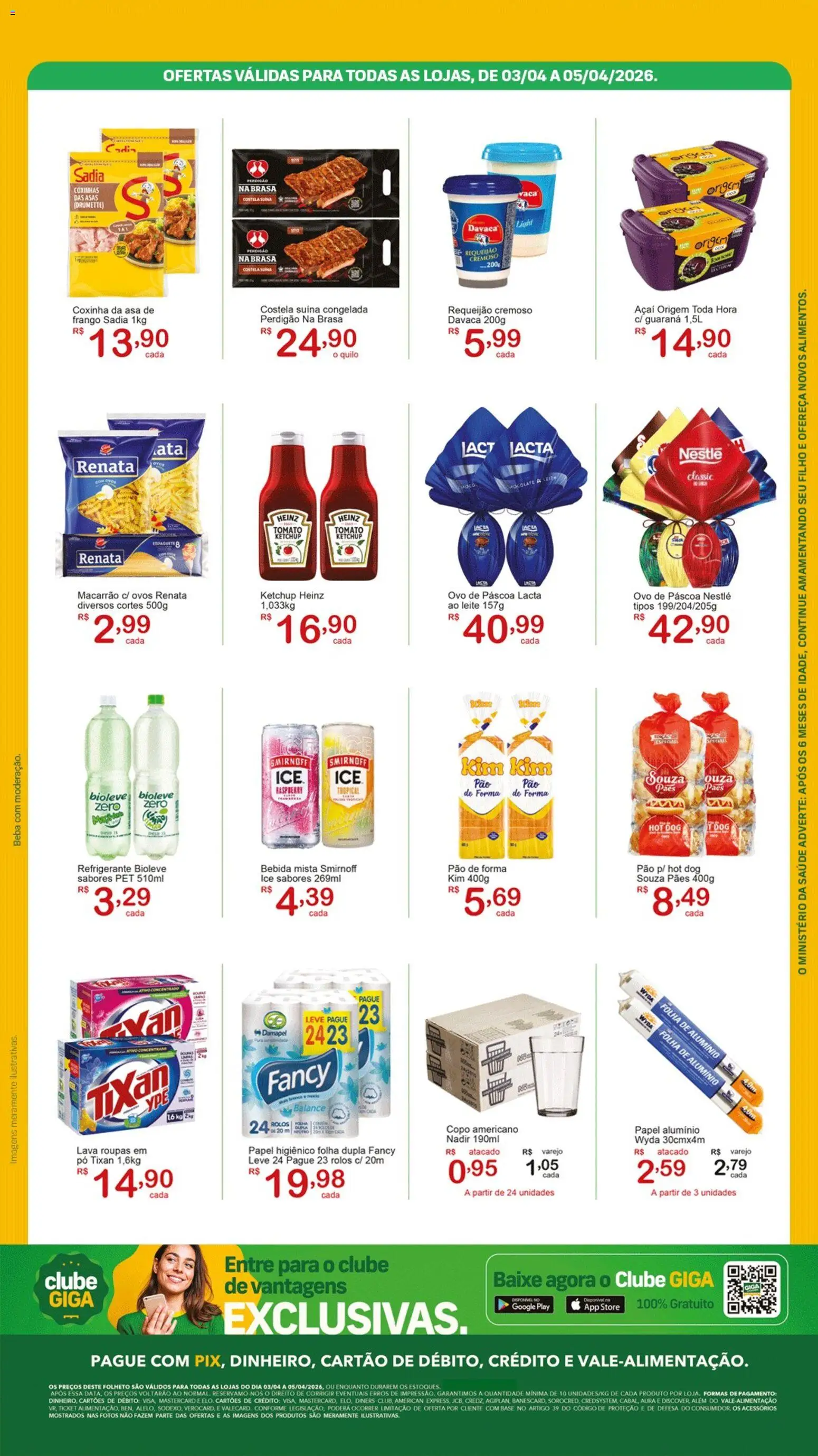 GIGA Atacado Folheto - válido de 03.04.2026 | Página: 2 | Produtos: Ovo de páscoa, Base, Roupas, Requeijão