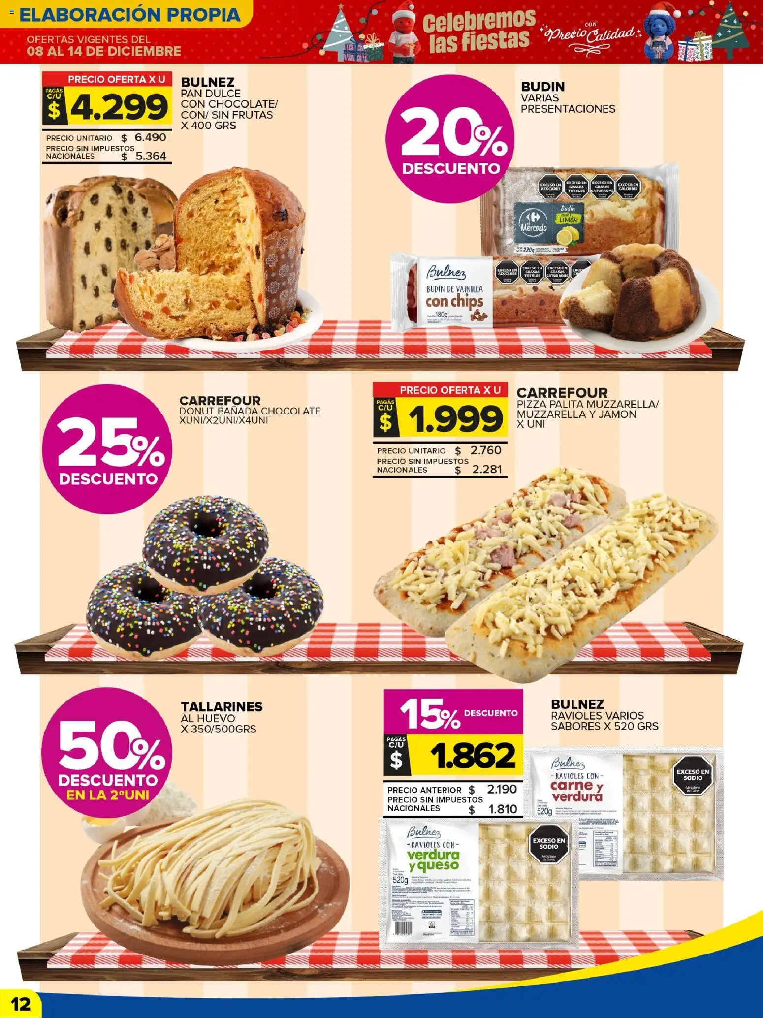 Carrefour Maxi catálogo │ válido desde el 08.12.2025 | Página: 15 | Productos: Budín, Muzzarella, Huevo, Chocolate