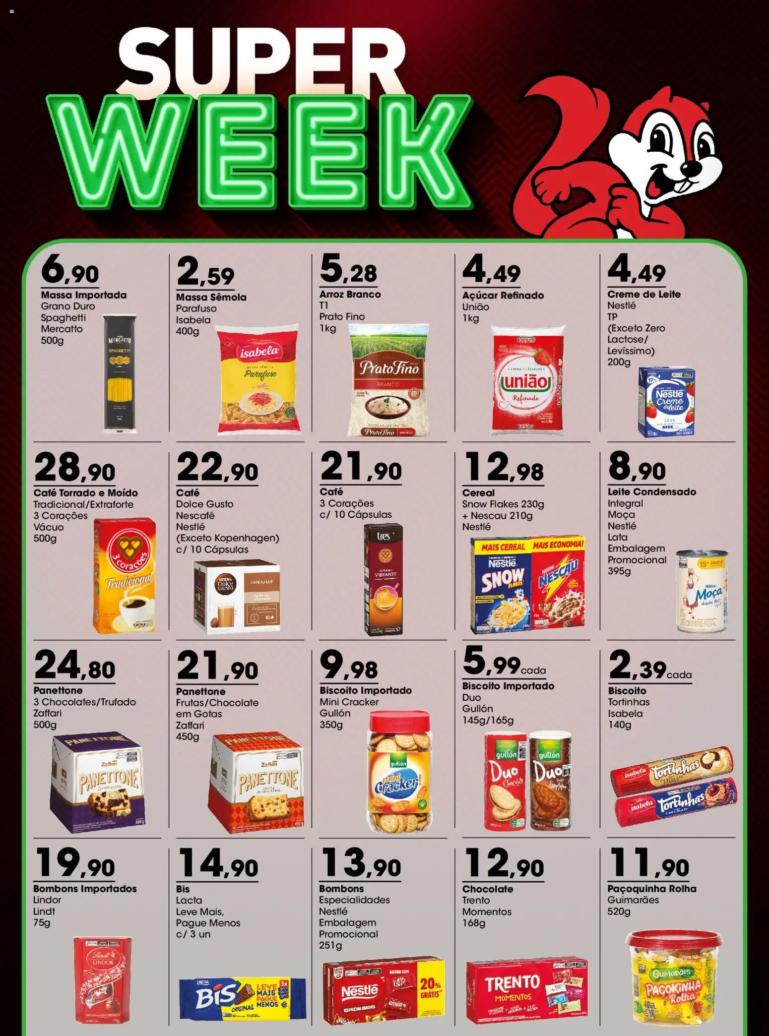Zaffari Folheto - válido de 24.11.2025 | Página: 1 | Produtos: Leite, Café, Chocolate, Açúcar