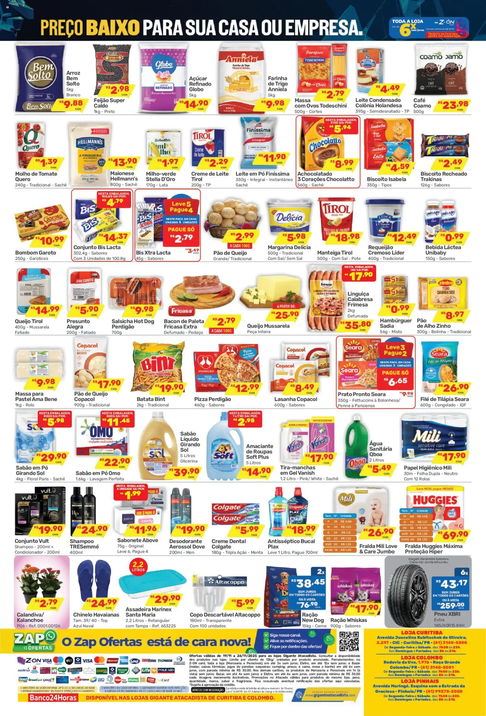 Gigante Atacadista Folheto - válido de 19.11.2025 | Página: 2 | Produtos: Condicionador, Achocolatado, Pizza, Creme de leite