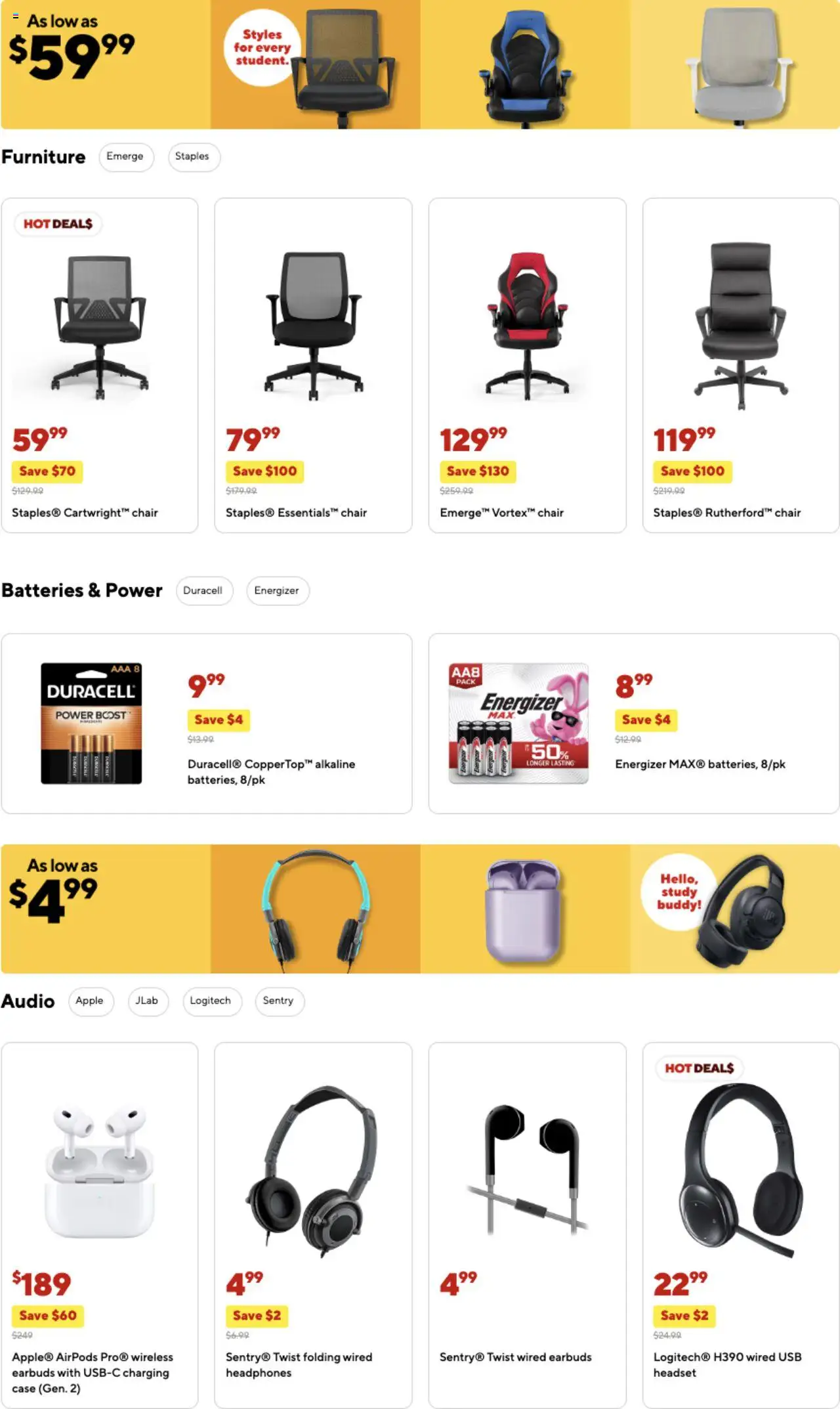 Staples Weekly Ad - valid from 03.08.2025 | Page: 11 | Products: Audio, Headphones, Case, Headset