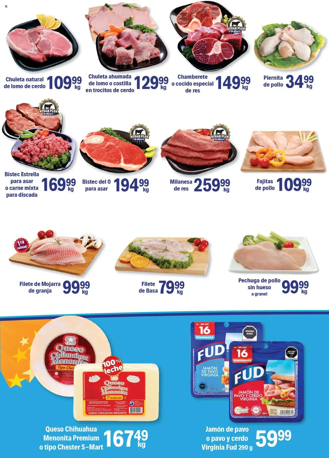 Nuevas ofertas de S-Mart válidas en toda la República Mexicana desde el 07.10.2025. ¡Encuentra las mejores ofertas en S-Mart - Folleto - Nuevo Laredo! | Página: 4 | Productos: Pollo, Milanesa, Leche, Jamón