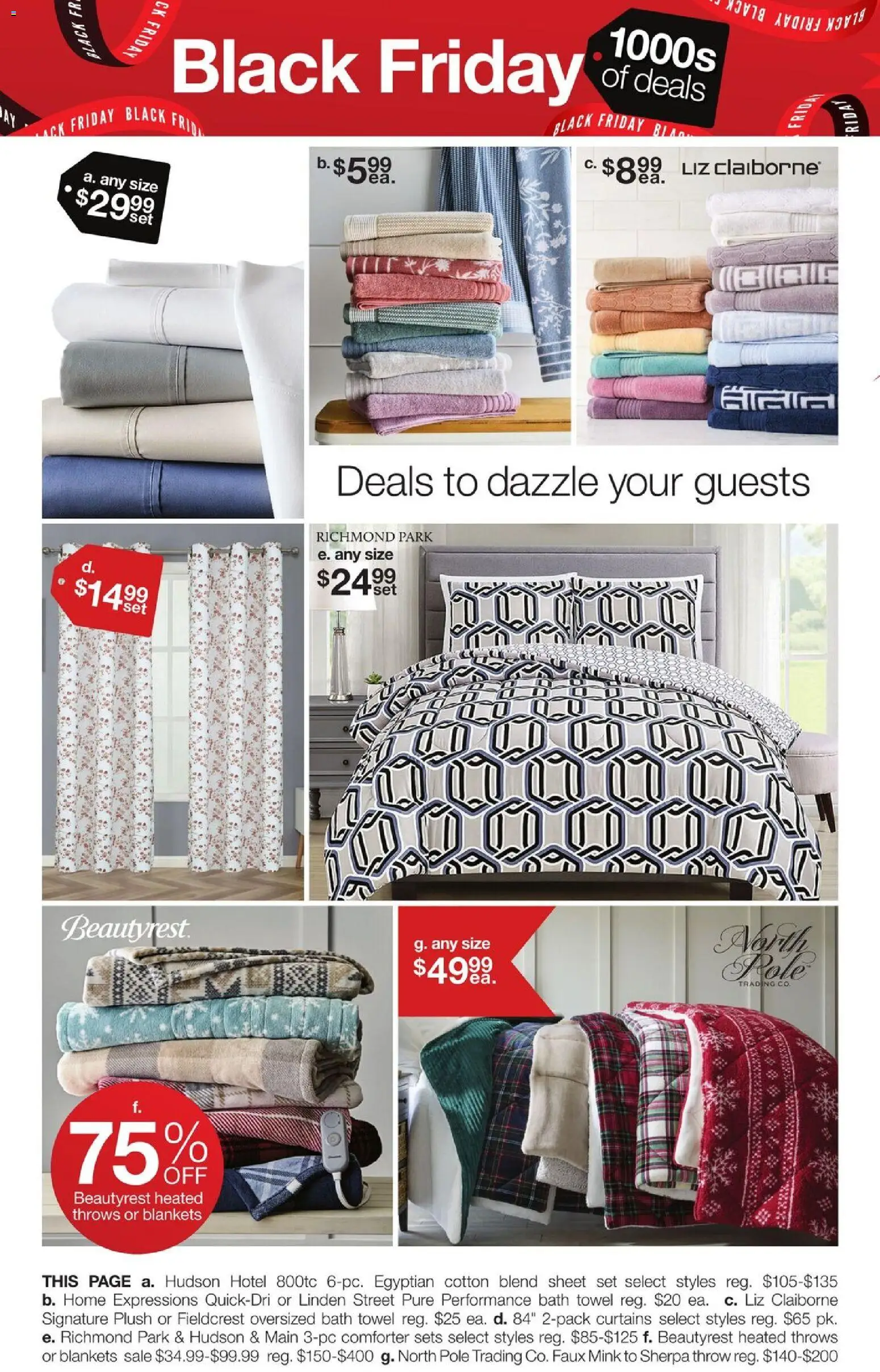 JCPenney Black Friday Deals - valid from 21.11.2025 | Page: 4 | Products: Bath, Comforter, Sheet