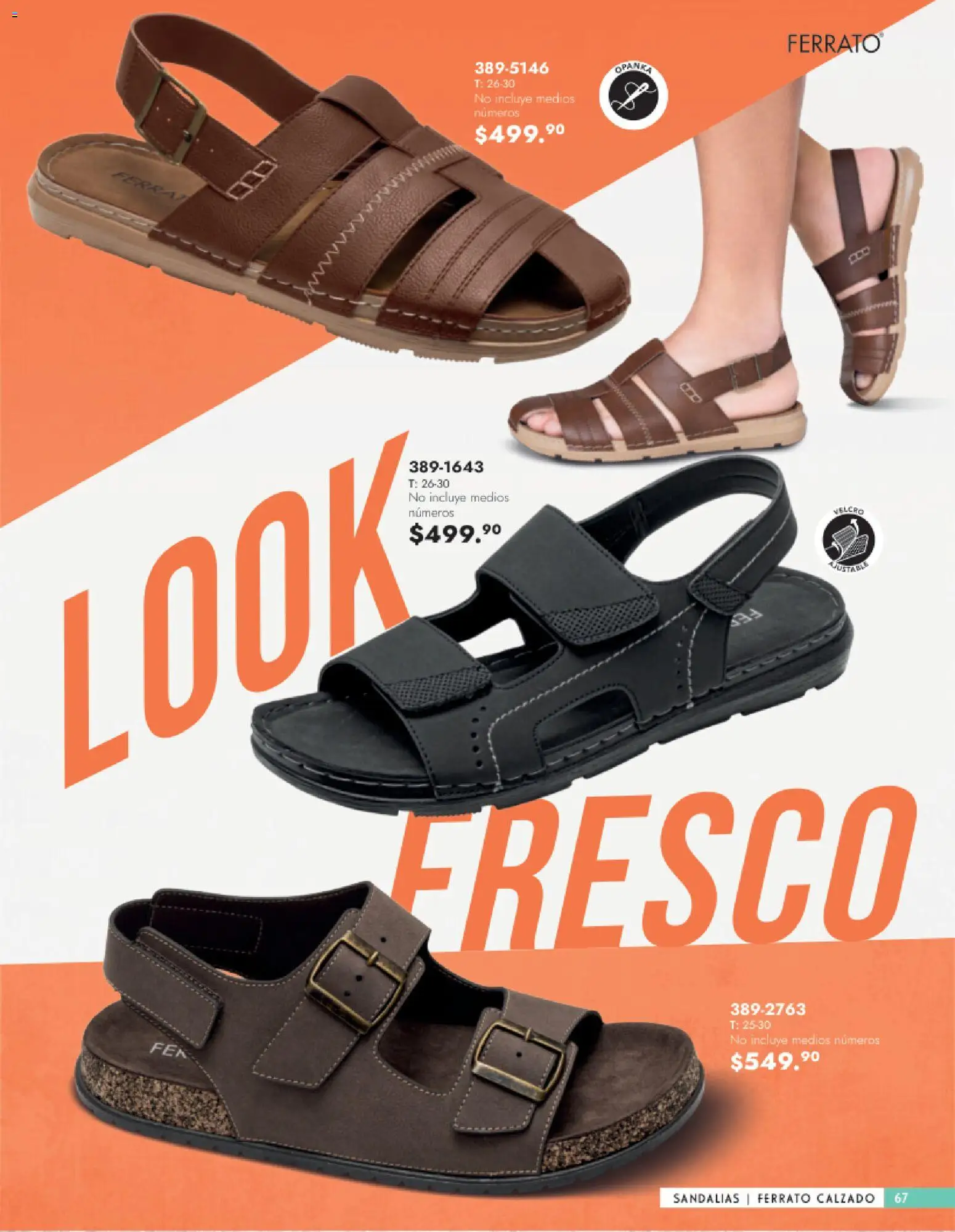 Nuevas ofertas de Andrea válidas en toda la República Mexicana desde el 25.01.2026. ¡Encuentra las mejores ofertas en Andrea catálogo Calzado Caballero! | Página: 67 | Productos: Sandalias