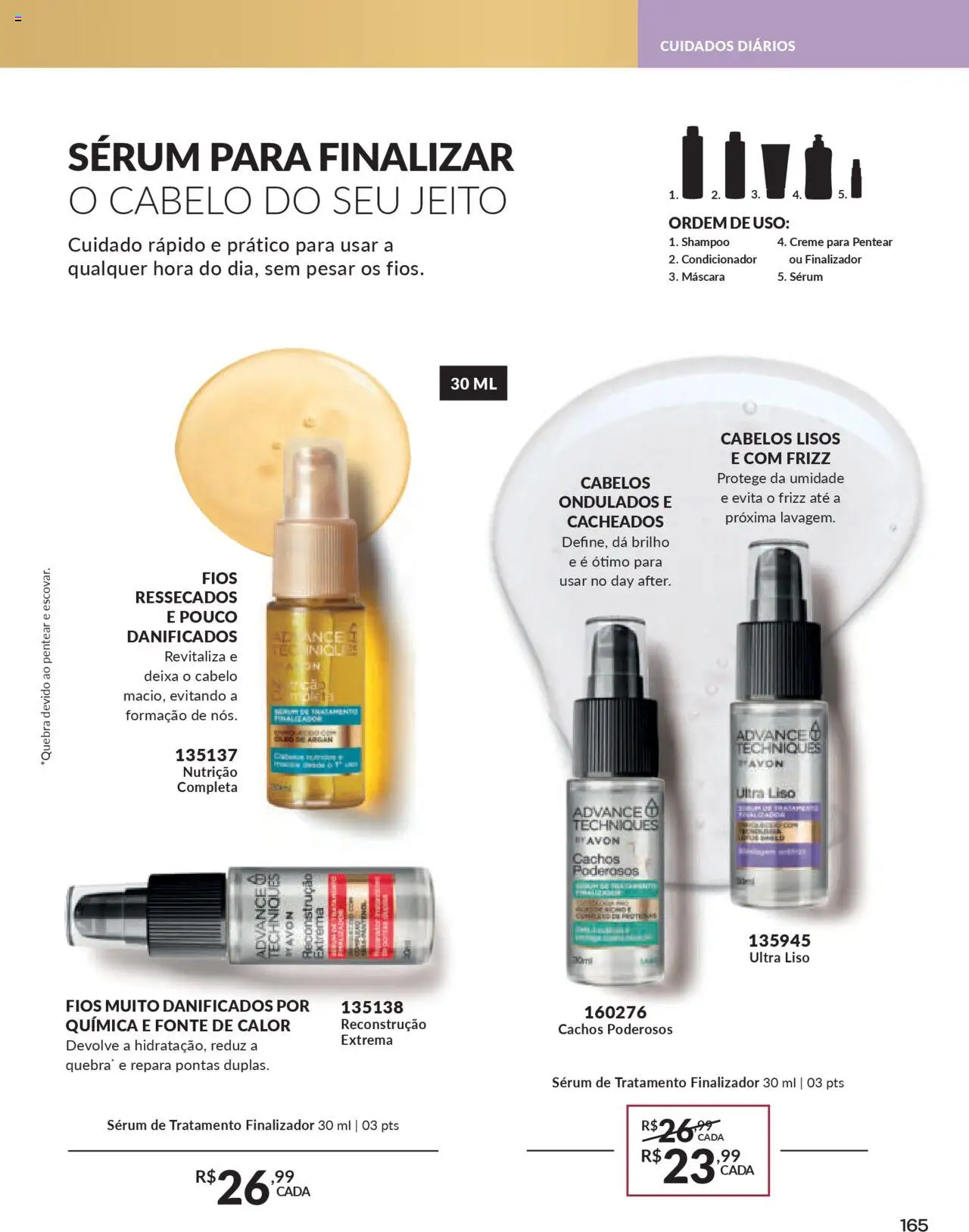 Avon Folheto - válido de 16.06.2025 | Página: 165 | Produtos: Shampoo, Sérum, Creme, Creme para pentear