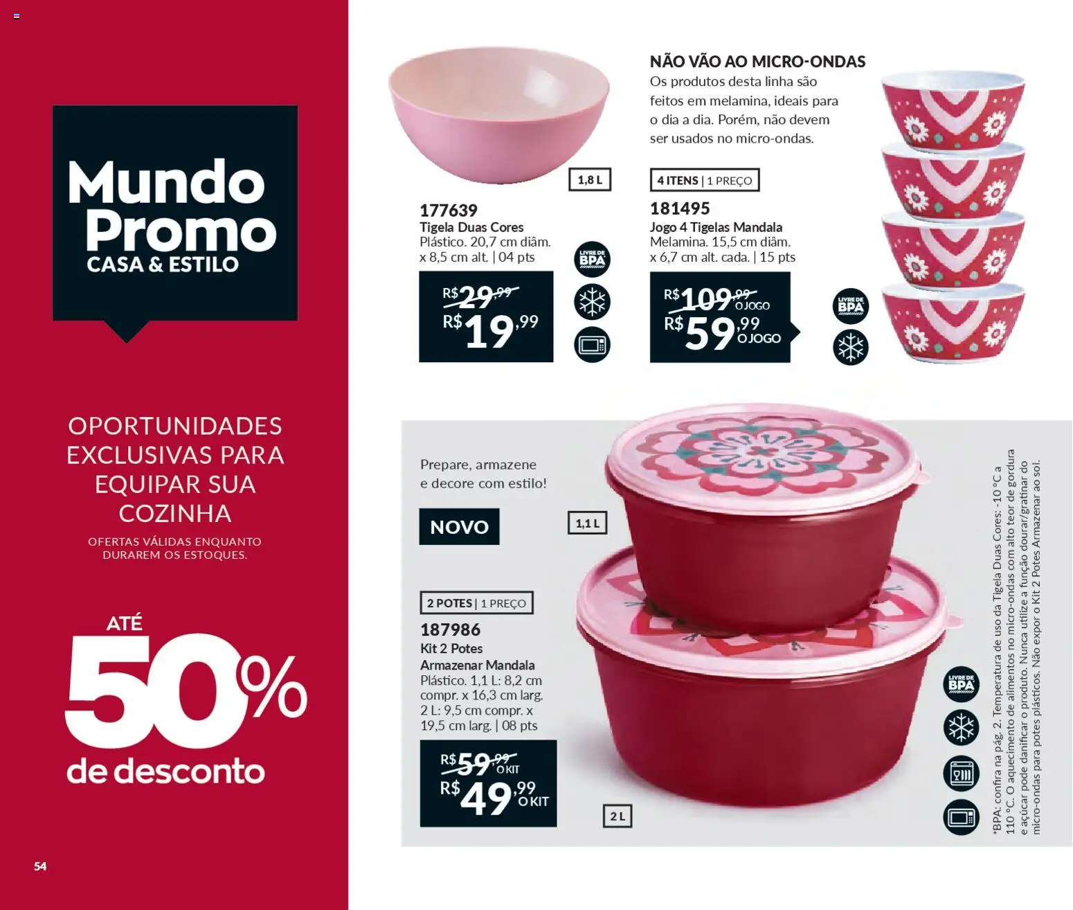 Avon Folheto - válido de 19.12.2025 | Página: 54 | Produtos: Microondas, Açúcar, Potes, Tigela