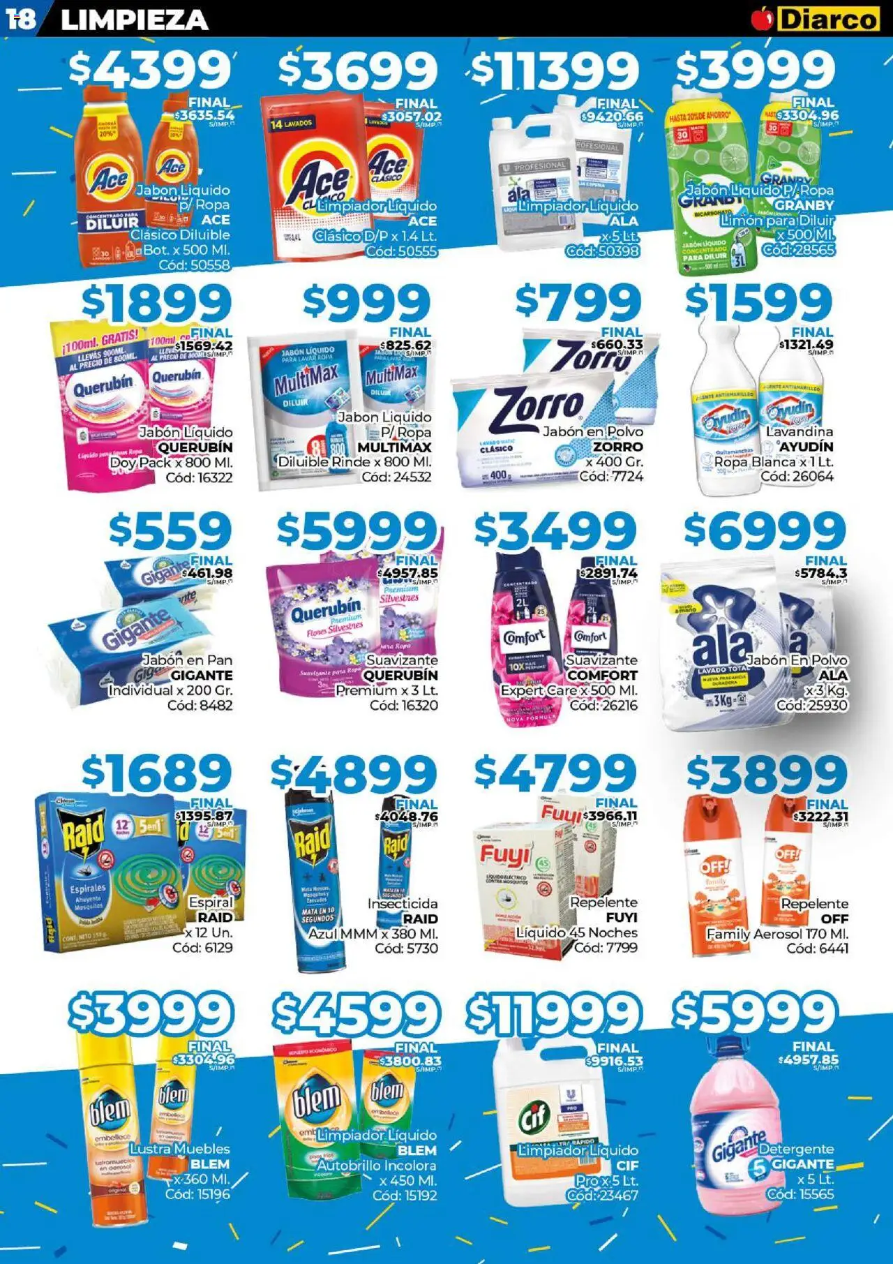 Diarco ofertas │ válido desde el 25.08.2025 | Página: 18 | Productos: Repelente, Lavandina, Insecticida, Jabón en polvo