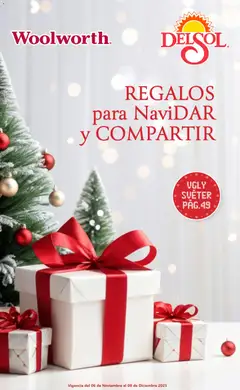 Vista previa de Del Sol y Woolworth catálogo Regalos 2025, nuevo folleto de la tienda, válido en México a partir del 06.11.2025