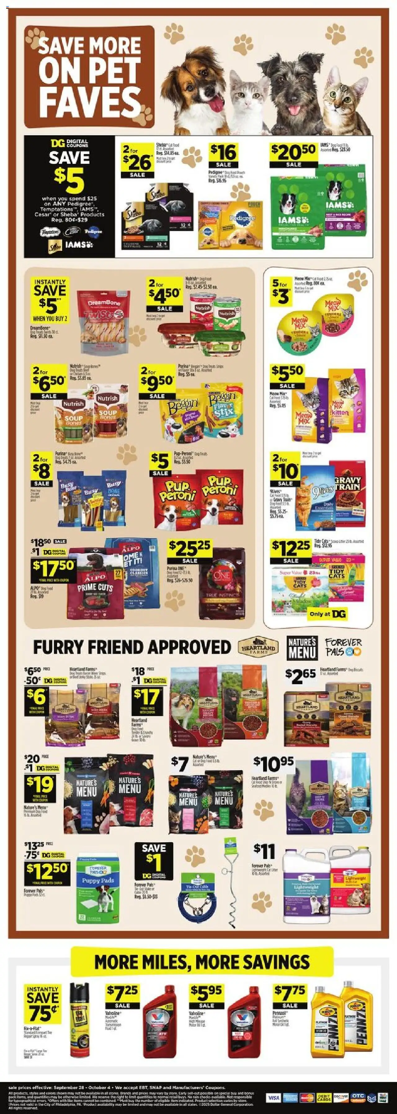 Dollar General Weekly Ad - TX - valid from 28.09.2025 | Page: 15 | Products: Dog Food, Pads