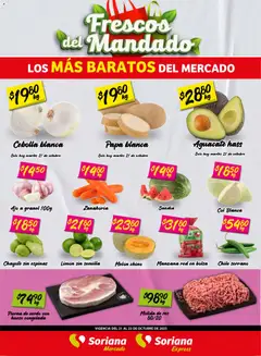 Vista previa de Soriana - Frescos del Mandado Mercado: Ver, Tab, Chis, Camp, Yuc y Q. Roo, nuevo folleto de la tienda, válido en México a partir del 21.10.2025
