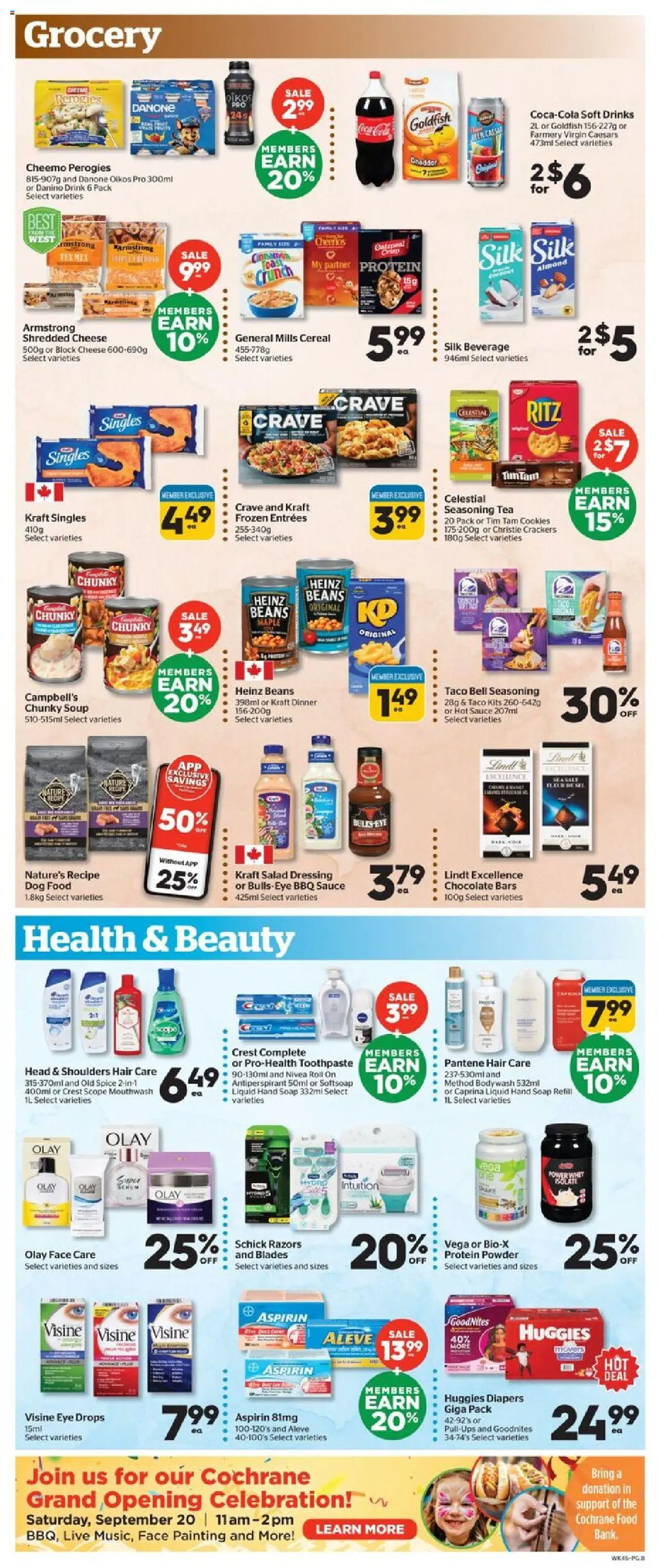 Calgary Co-op flyer valid from 11.09.2025 | Page: 8 | Products: Tea, Soap, Mouthwash, Chocolate