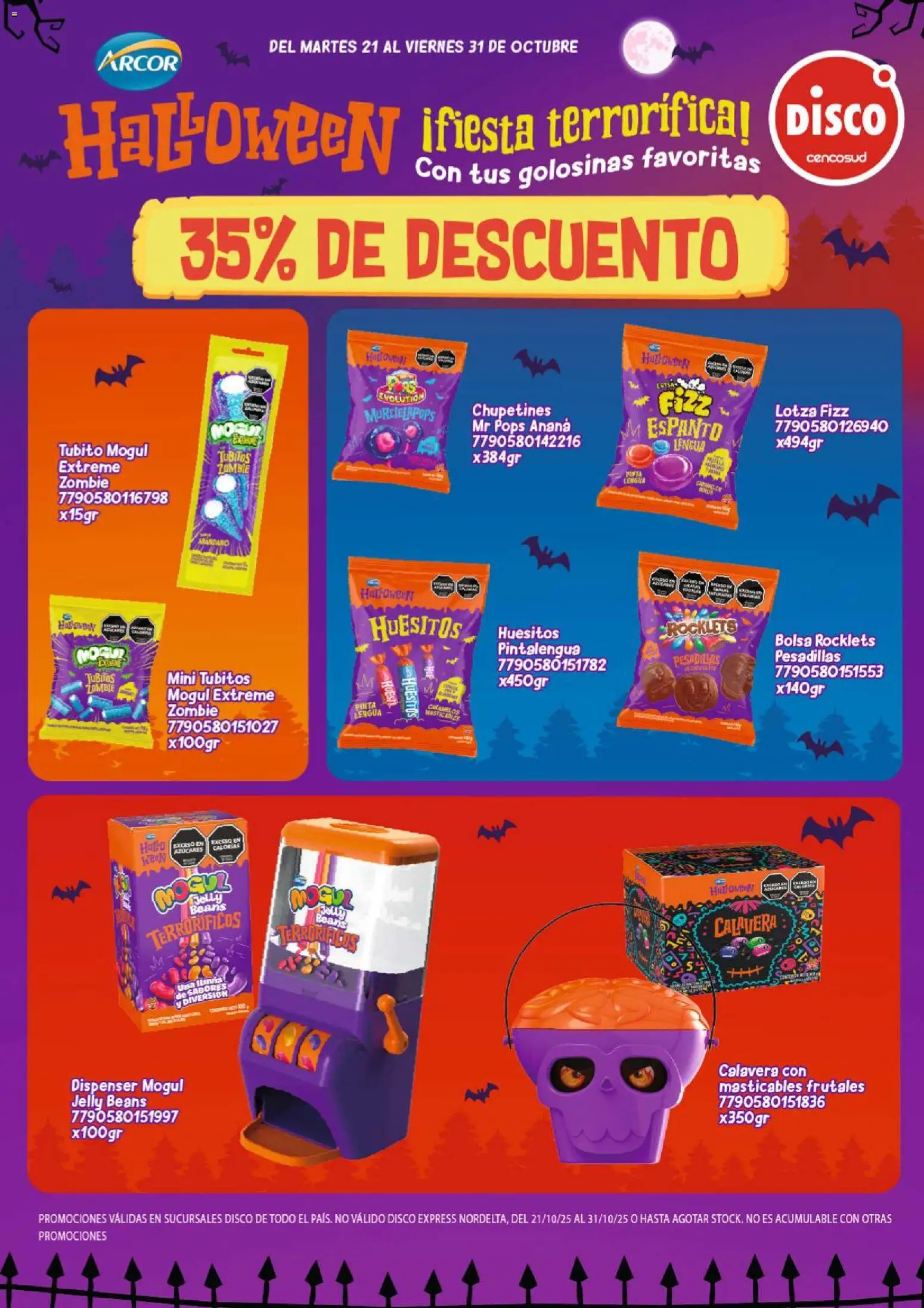 Disco - HALLOWEEN DISCO │ válido desde el 21.10.2025 | Página: 2 | Productos: Disco, Bolsa, Ananá, Golosinas