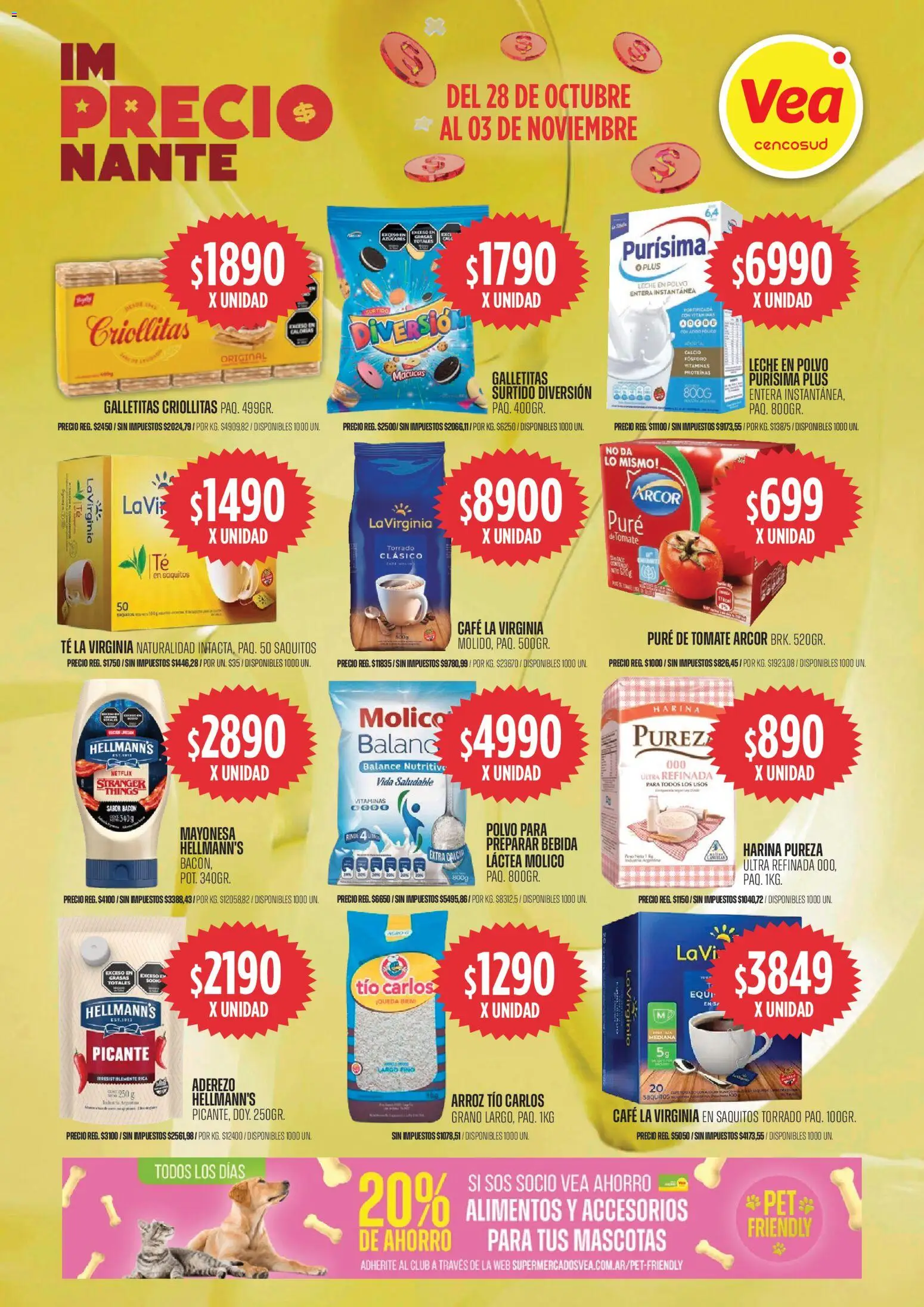 Vea ofertas │ válido desde el 28.10.2025 | Página: 2 | Productos: Harina, Leche en polvo, Mayonesa, Café