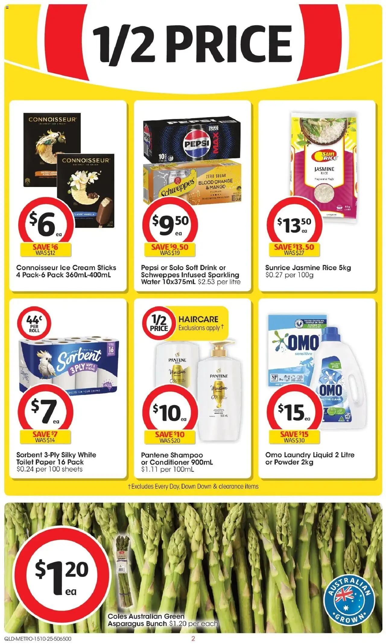 Coles catalogue - valid from 15.10.2025 | Page: 2 | Products: Shampoo, Pepsi, Ice cream, Sugar