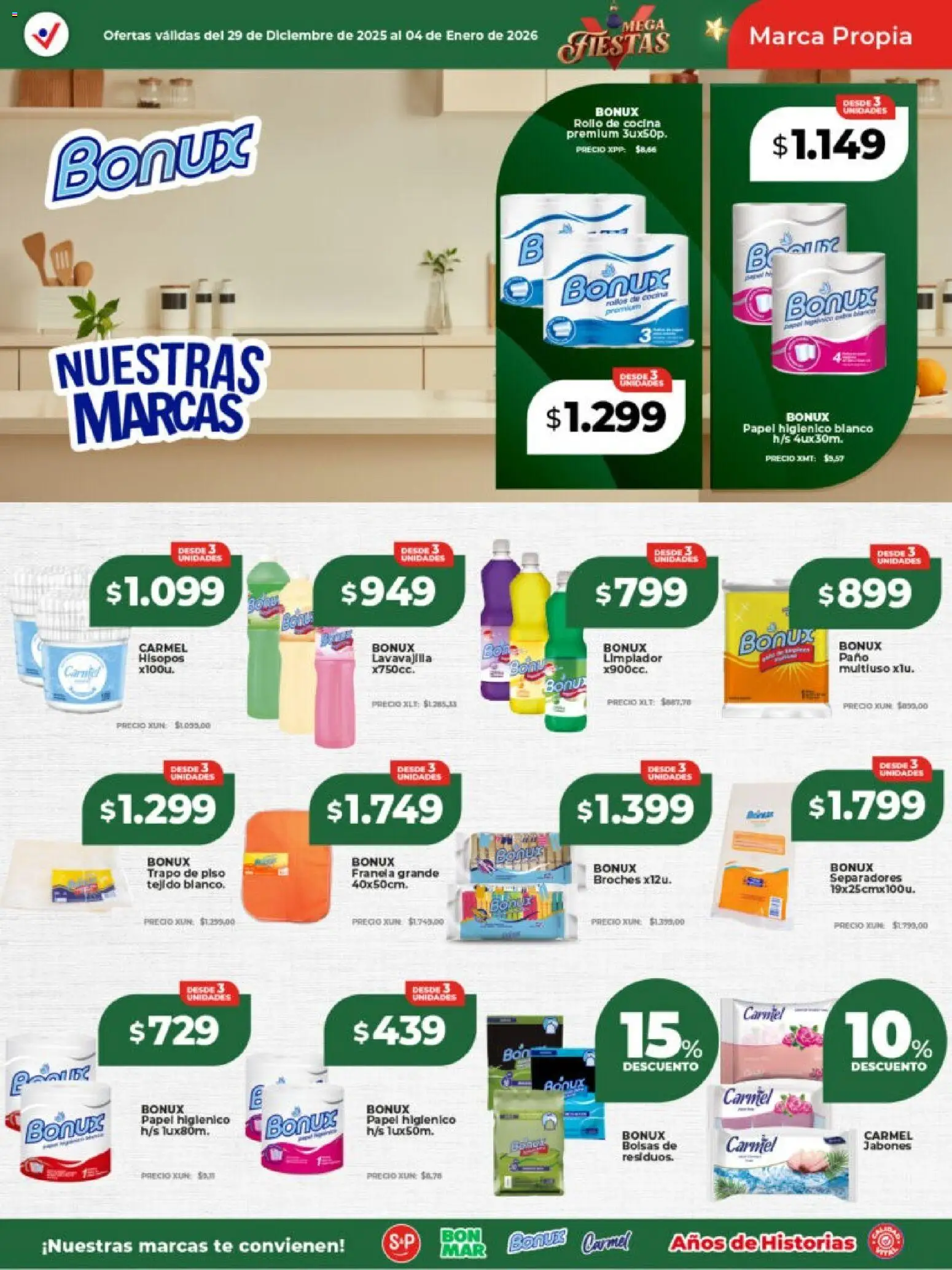 Vital - Especial nuestras marcas │ válido desde el 29.12.2025 | Página: 2 | Productos: Trapo de piso, Papel higiénico, Cocina, Té