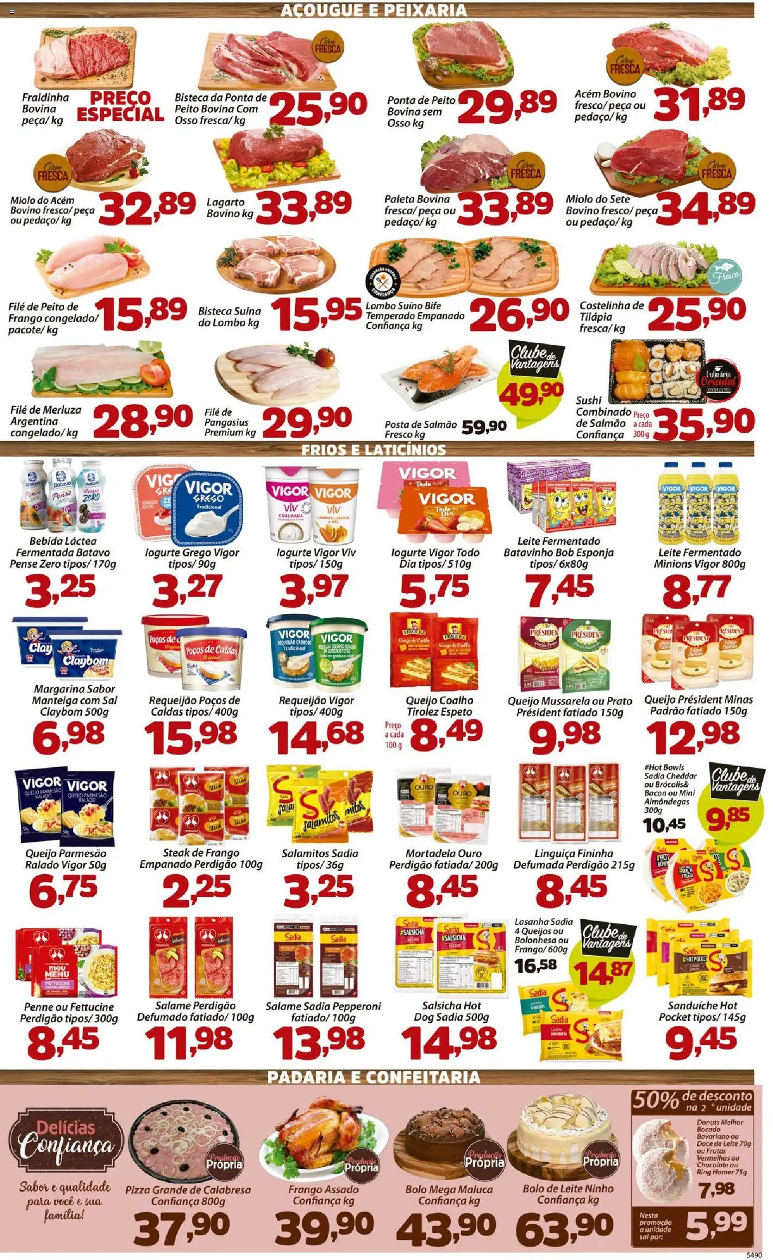 Confiança Folheto - válido de 24.10.2025 | Página: 3 | Produtos: Tilápia, Parmesão, Frango, Requeijão