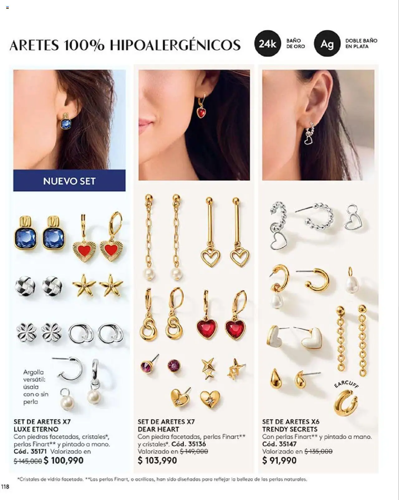 Ésika revista - valida desde el 05.09.2025 | Página: 118 | Productos: Aretes, Baño