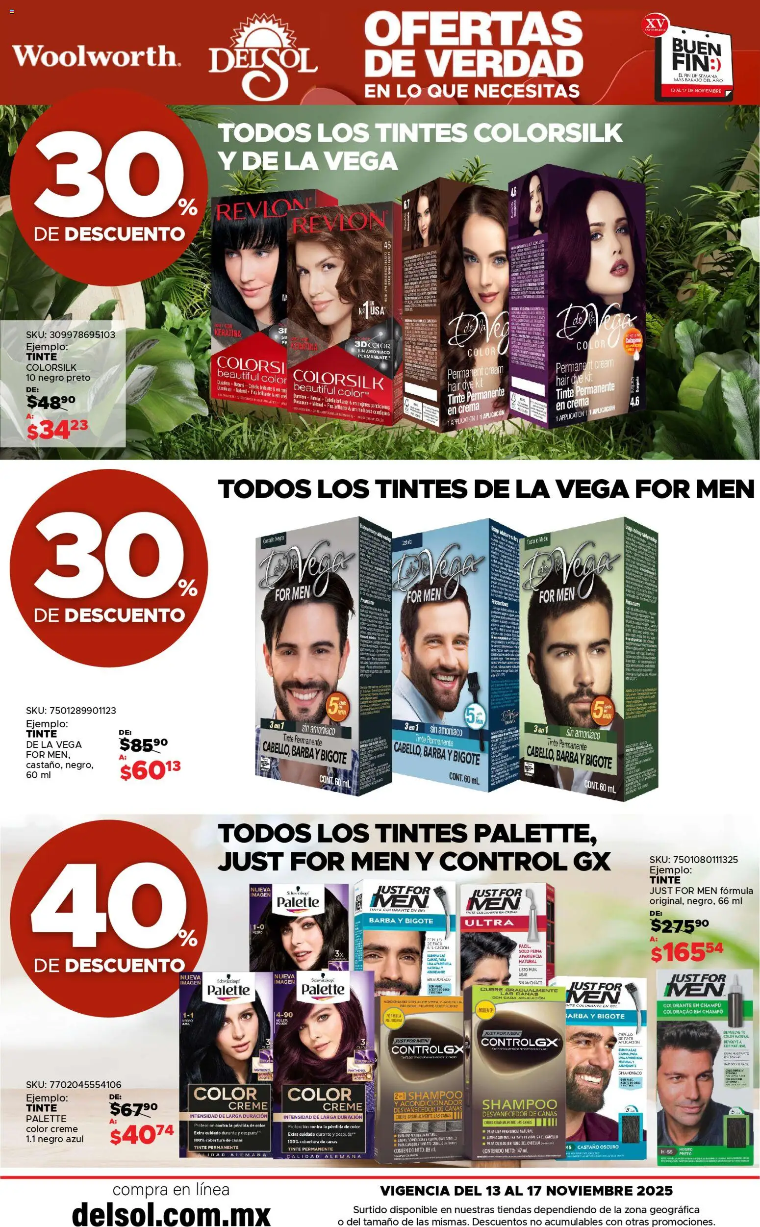 Nuevas ofertas de Del Sol y Woolworth válidas en toda la República Mexicana desde el 13.11.2025. ¡Encuentra las mejores ofertas en Del Sol y Woolworth Buen fin! | Página: 47 | Productos: Cepillo, Maleta, Té, Champú