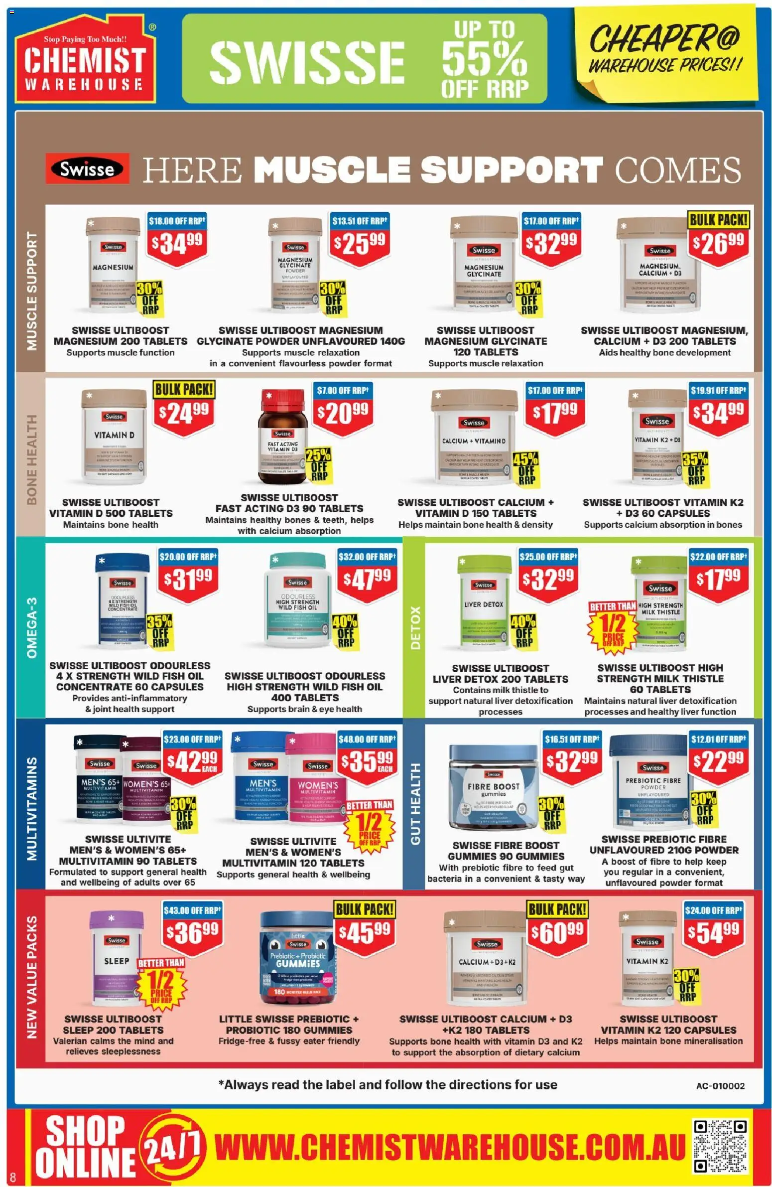 Chemist Warehouse catalogue - valid from 26.02.2026 | Page: 8 | Products: Milk, Oil, Fish, Tablets