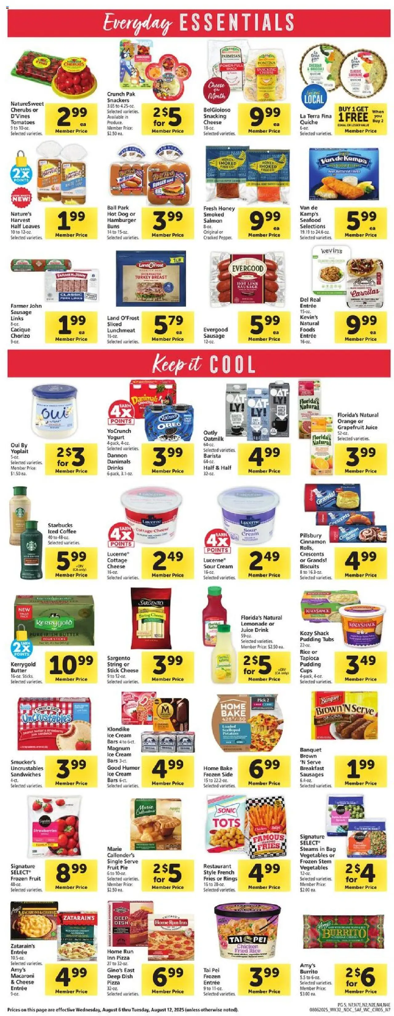 Safeway Weekly Ad - valid from 06.08.2025 | Page: 5 | Products: Wc, Butter, Ice cream, Bag