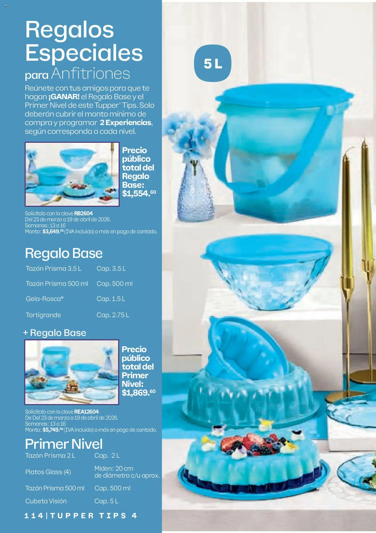 Nuevas ofertas de Tupperware válidas en toda la República Mexicana desde el 23.03.2026. ¡Encuentra las mejores ofertas en Tupperware catálogo! | Página: 114 | Productos: Tupper, Té