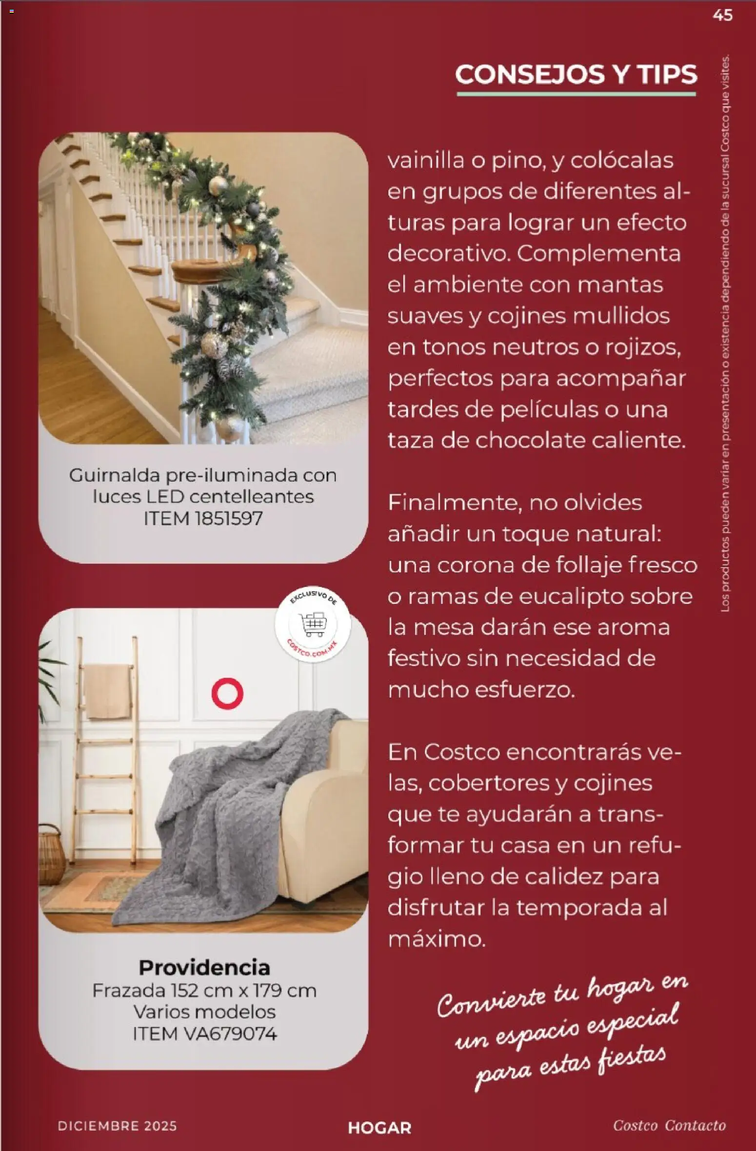 Nuevas ofertas de Costco válidas en toda la República Mexicana desde el 01.12.2025. ¡Encuentra las mejores ofertas en Costco Revista Diciembre! | Página: 45 | Productos: Chocolate, Mesa, Té, Sobre