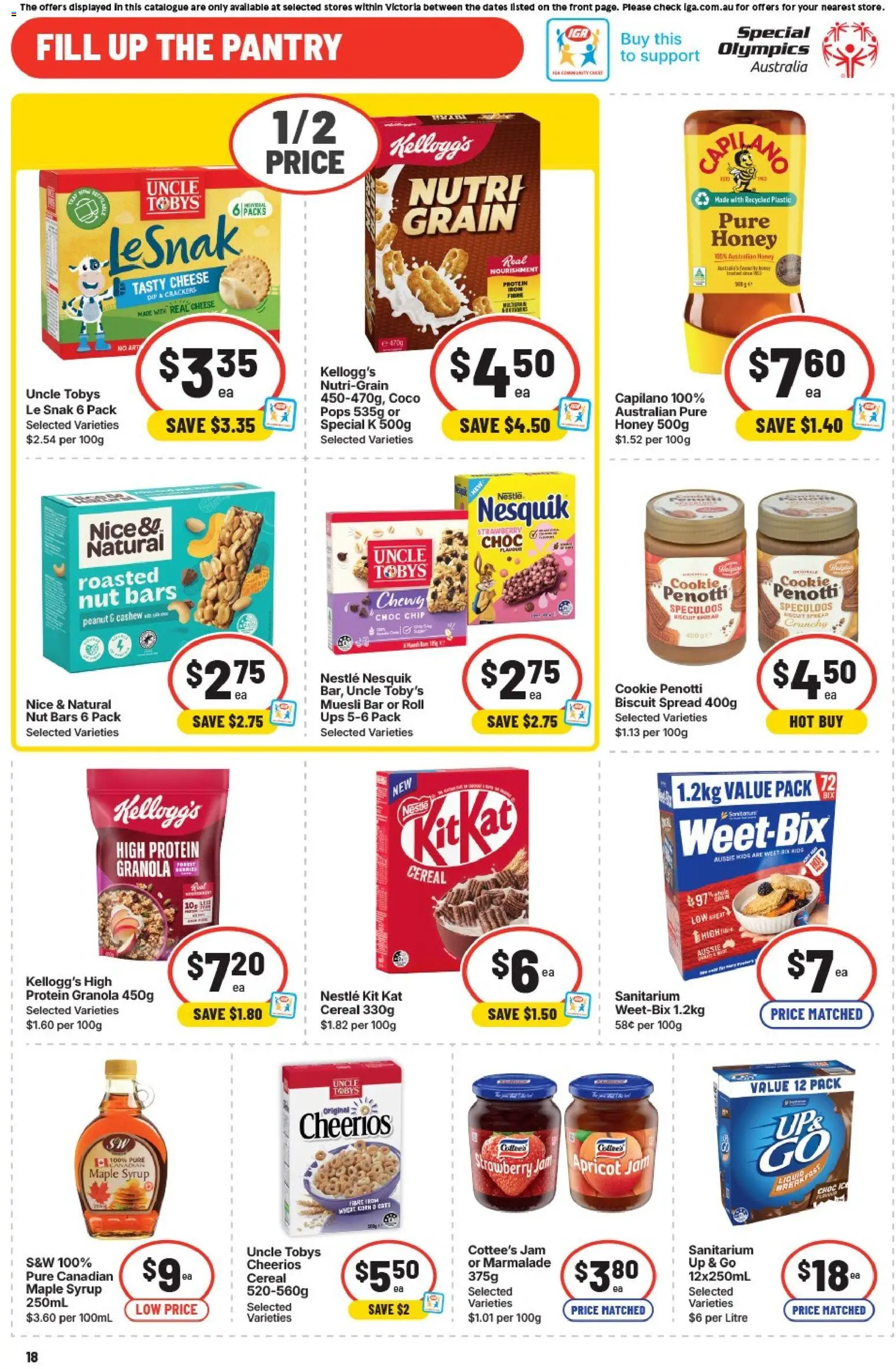 IGA catalogue - valid from 29.04.2026 | Page: 18 | Products: Crackers, Granola, Honey, Iron