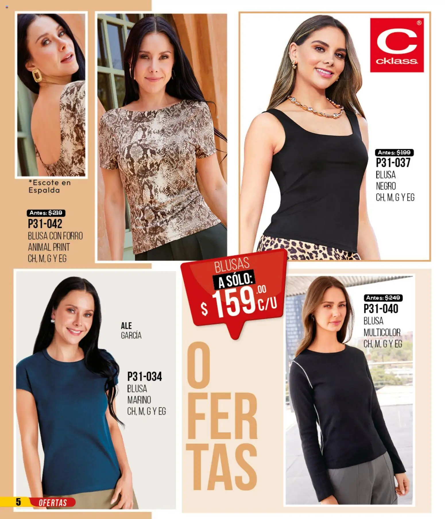 Nuevas ofertas de Cklass válidas en toda la República Mexicana desde el 12.01.2026. ¡Encuentra las mejores ofertas en Cklass catálogo Mega Ofertas Calzado! | Página: 315 | Productos: Blusa