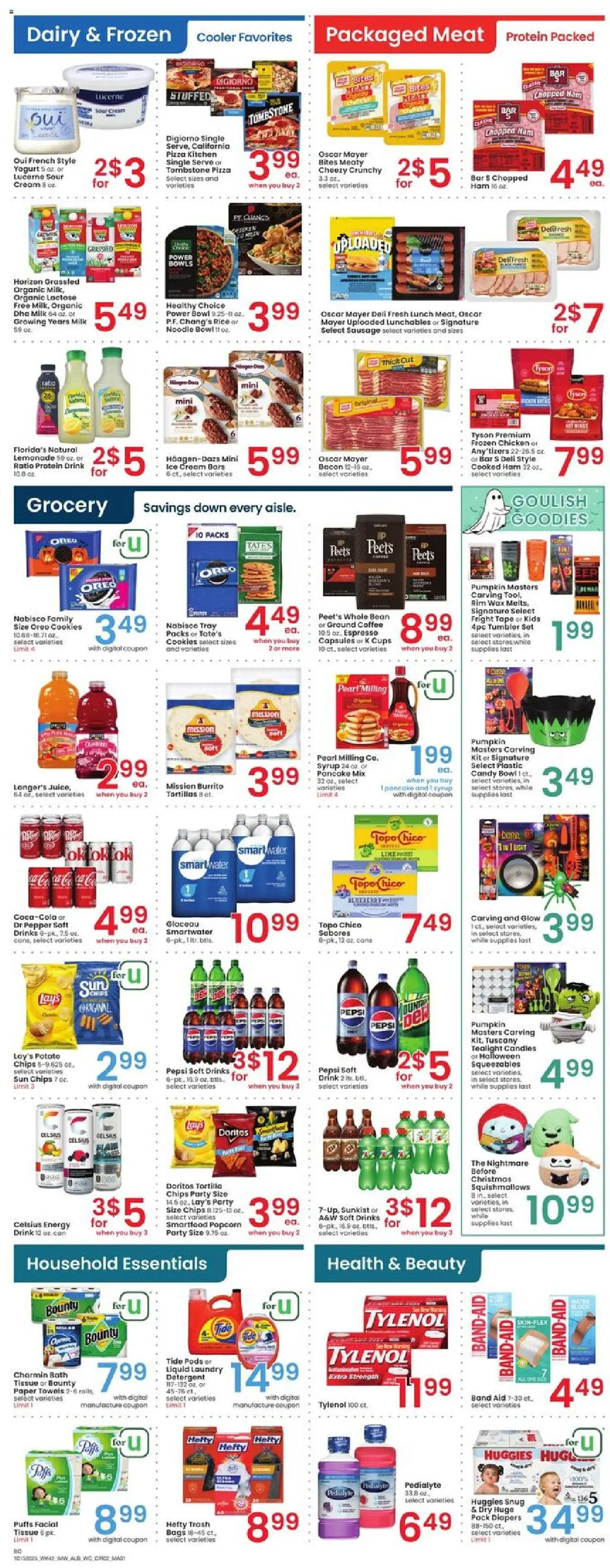 Albertsons Weekly Ad - valid from 15.10.2025 | Page: 3 | Products: Yogurt, Rice, Cookies, Pumpkin