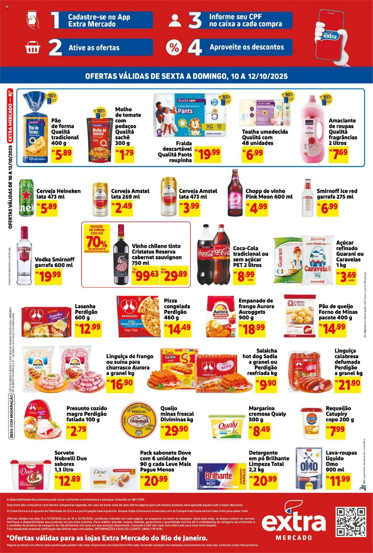 Extra Folheto - válido de 10.10.2025 | Página: 2 | Produtos: Forno, Cerveja Heineken, Açúcar, Toalha umedecida