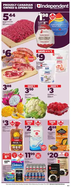 Preview of Independent Grocer weekly flyer / circulaire from shop Independent Grocer valid from 11.12.2025 | Page: 3 | Products: Belt, PC, Sponge, Bread